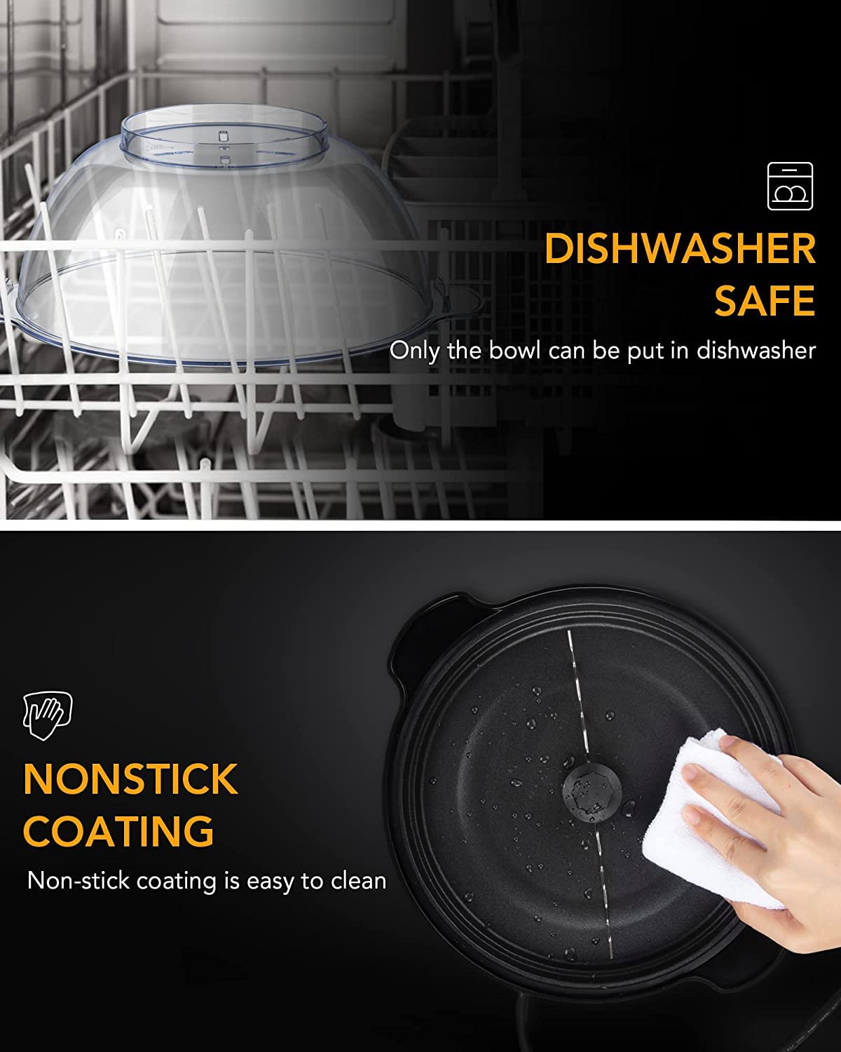 Kitchen Large Microwave Popcorn Maker, Hot-Oil Popcorn Popper Maker With Nonstick Plate & Stirring Rod, Large Lid For Serving Bo