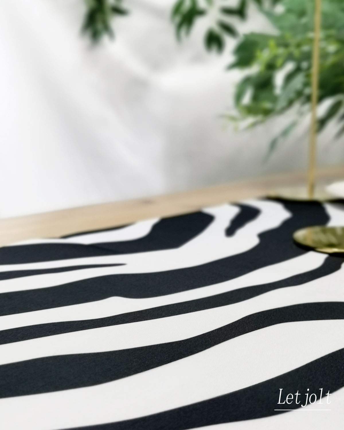 Zebra Table Runner Black And White Striped Texture For Winter Dinner Jungle Theme Birthday Parties Supplies Indoor Outdoor Party