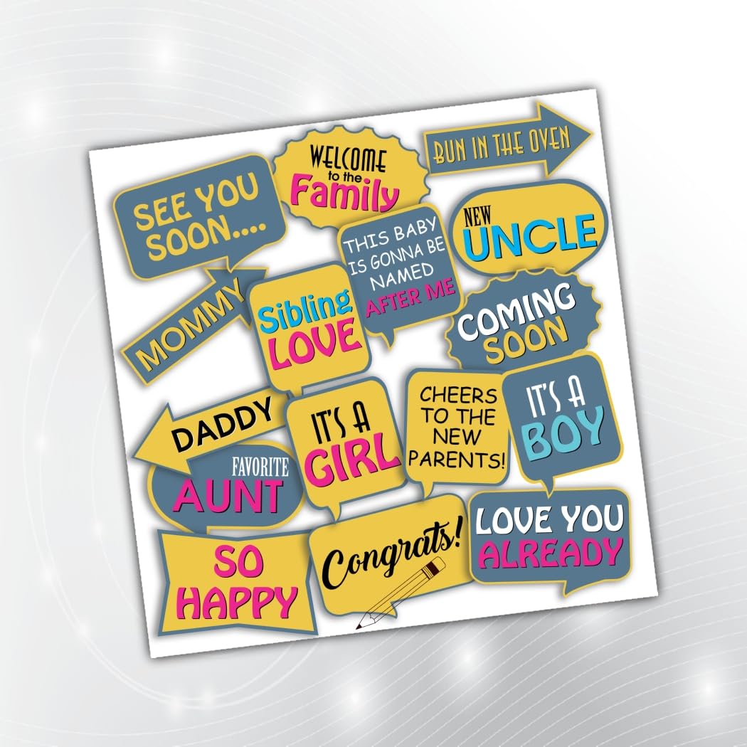 PartyStuff Props  Baby Welcome Props (16 Piece)