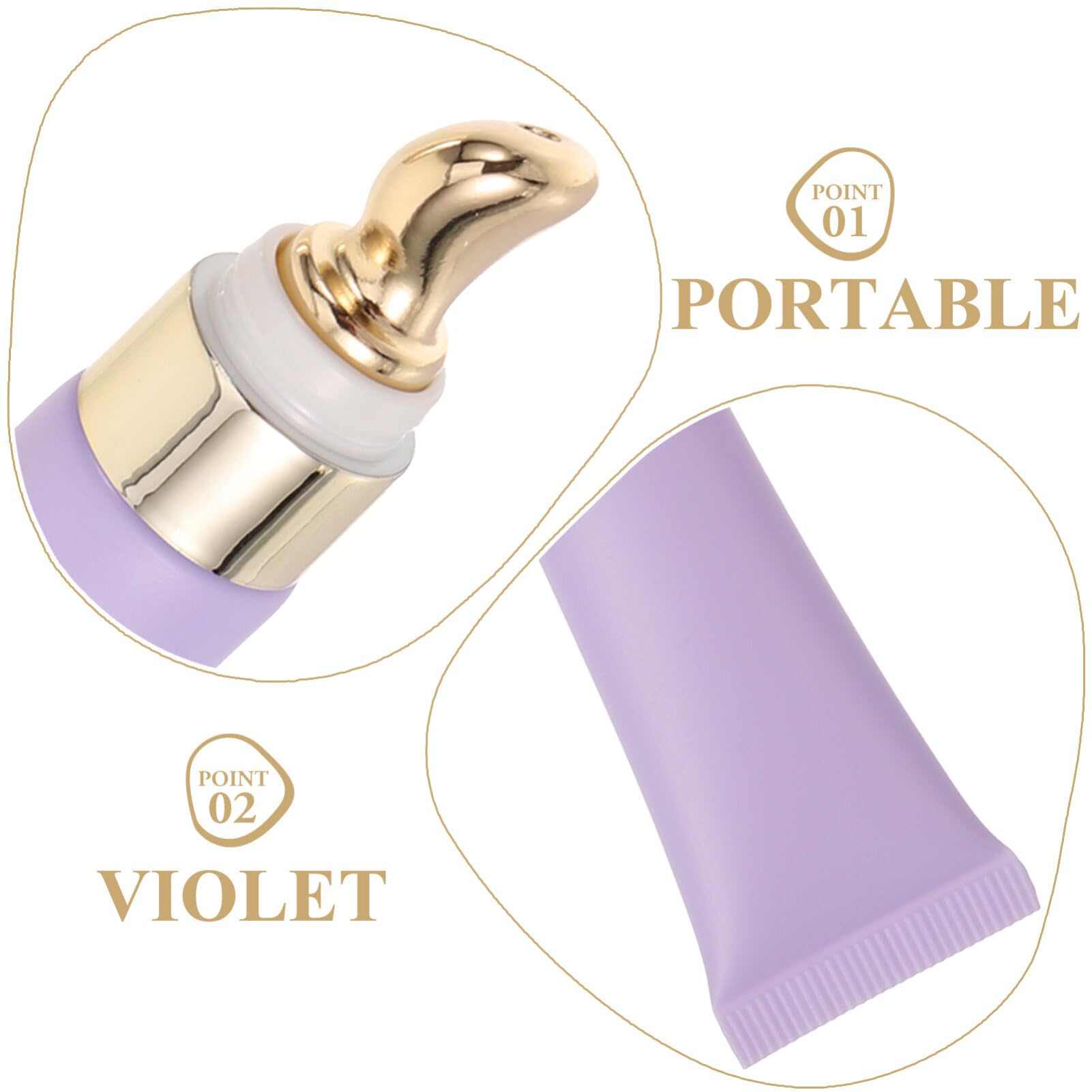 FOMIYES Empty Eye Cream Squeeze Tubes 20g Refillable Essential Oil Roller Bottle Cosmetics Roll on Bottle Dispenser Sample Trave