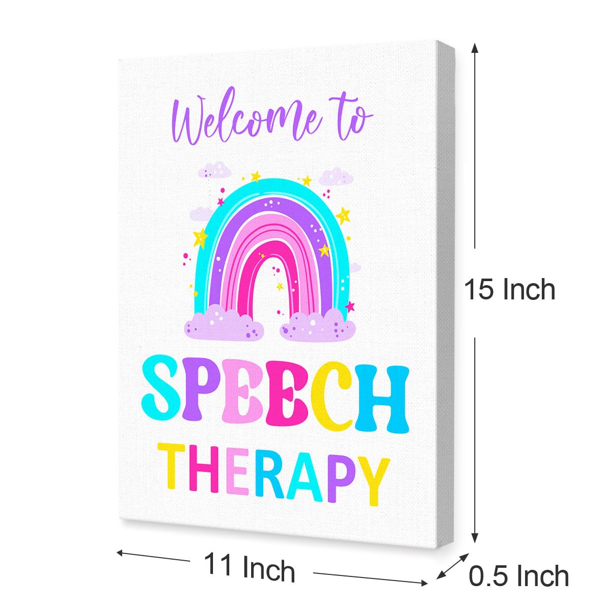 Listngbo Mental Health Canvas Wall Art,Welcome To Speech Therapy Health Clinic Motivational Quote Painting Prints Poster Ready T