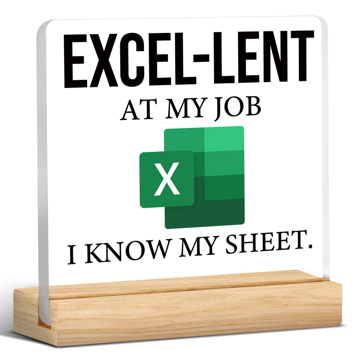 Accountant Gifts for Women Men, Funny Spreadsheet Excel, Excel Gifts Idea for Coworkers Colleague Friend, I Know My Sheet Acryli