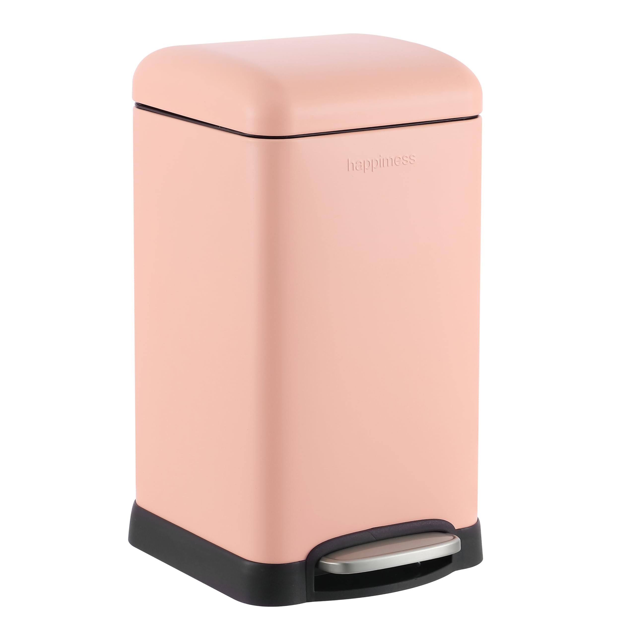 happimess HPM1012G Betty Retro Mini 3.2-Gallon Step-Open Trash Can, Fingerprint Resistant, Modern, Minimalistic for Home, Kitche