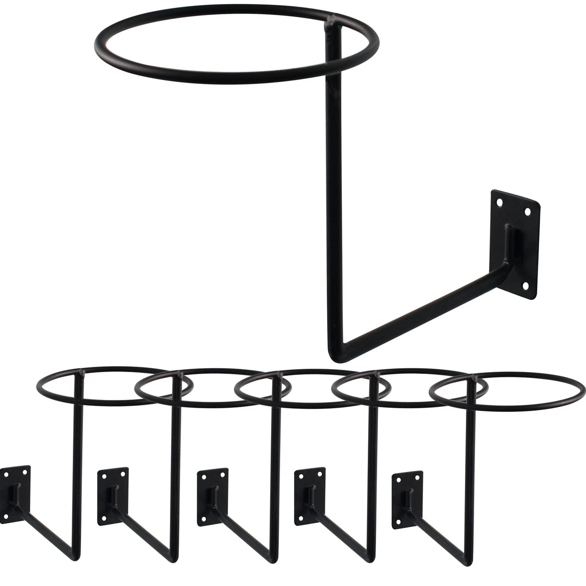6 Packs Helmet Wall Mount Holder Motorcycle Helmet Stand Black Helmet Hangers Holders For Hats Caps Ball Holder Hanger Wall Moun