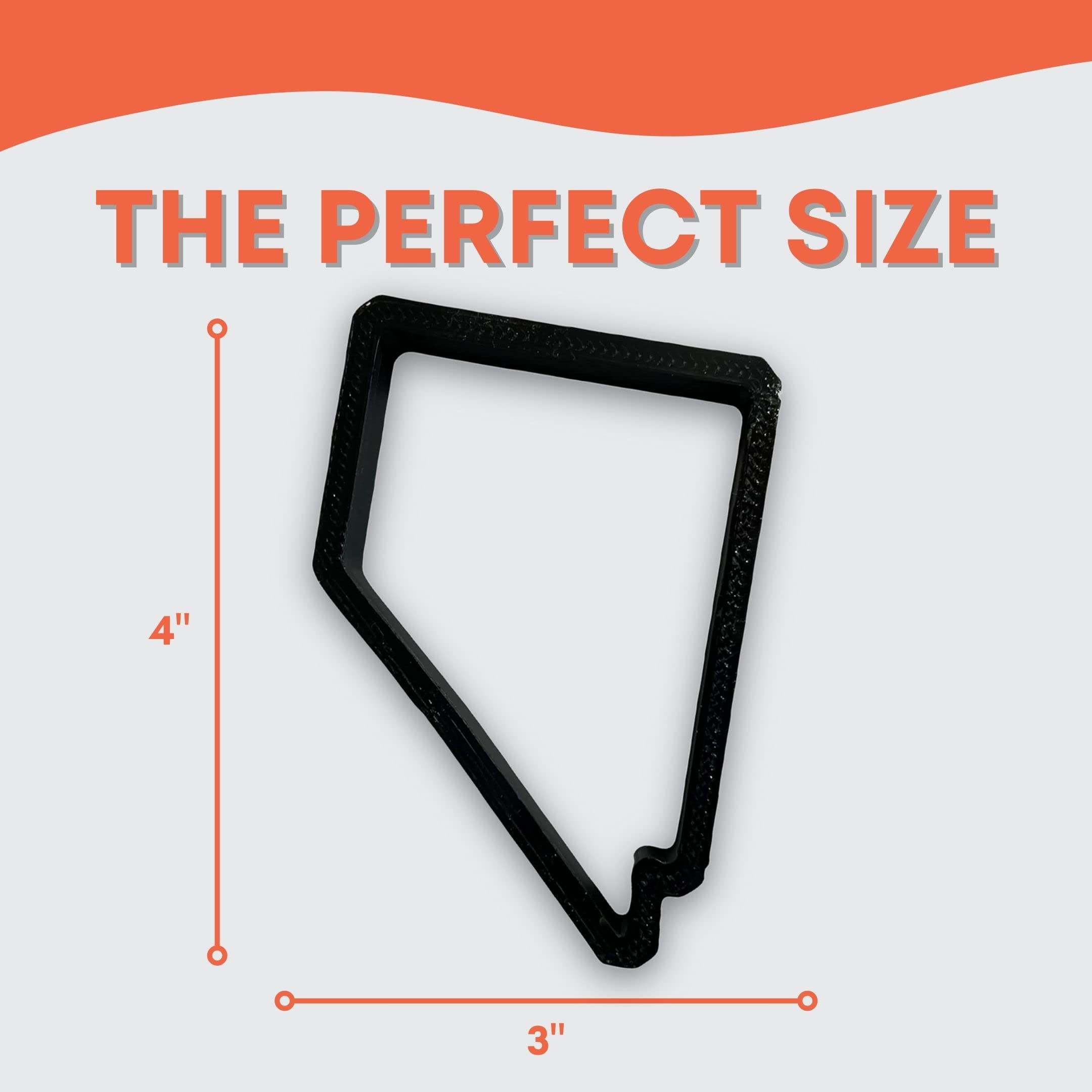 Nevada State Cookie Cutter With Easy To Push Design (4 Inch)
