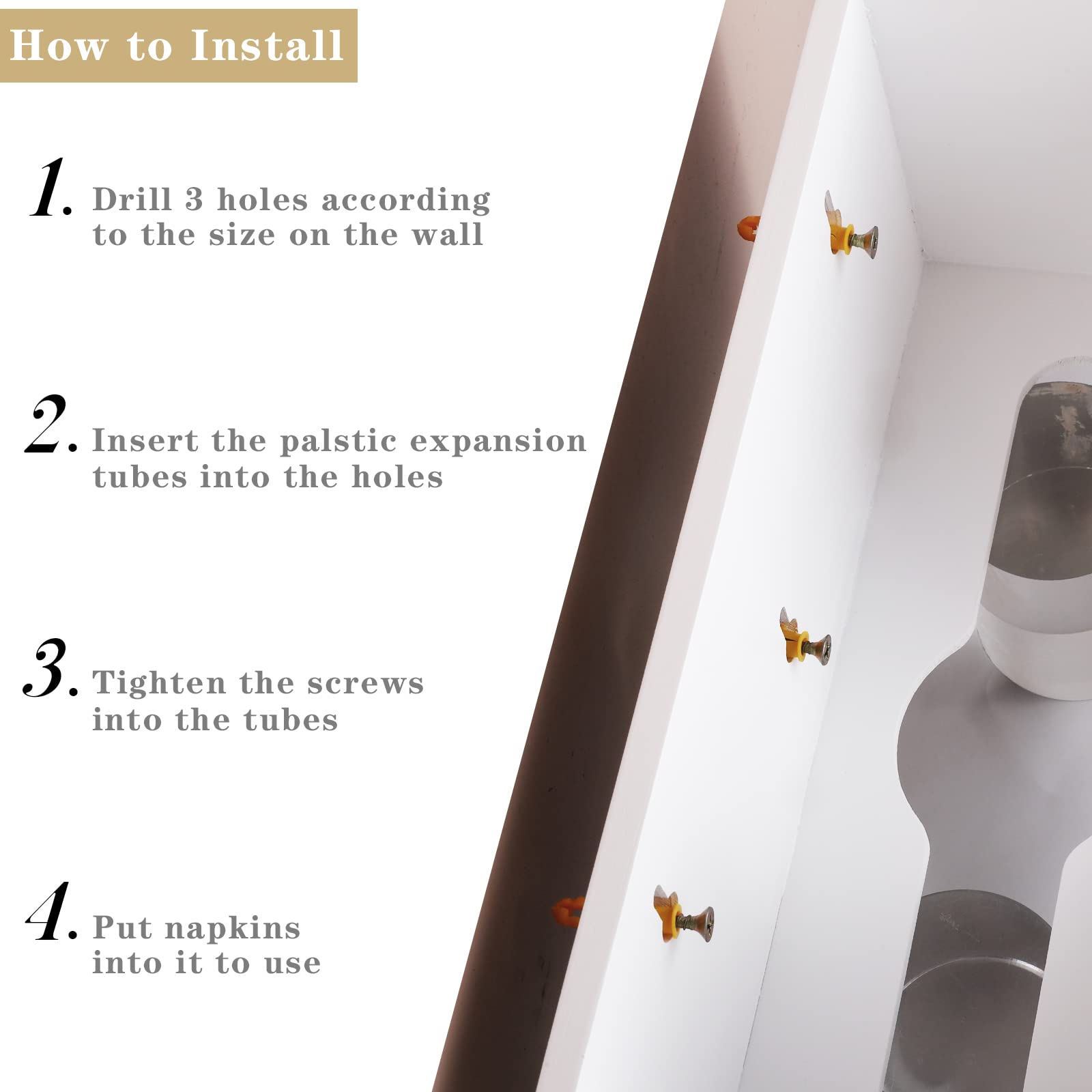 Turstin Wood Paper Towel Dispenser Folded Paper Towel Holder With Lid For Countertop And Wall Mounted, Wall Mount Paper Towel Ho