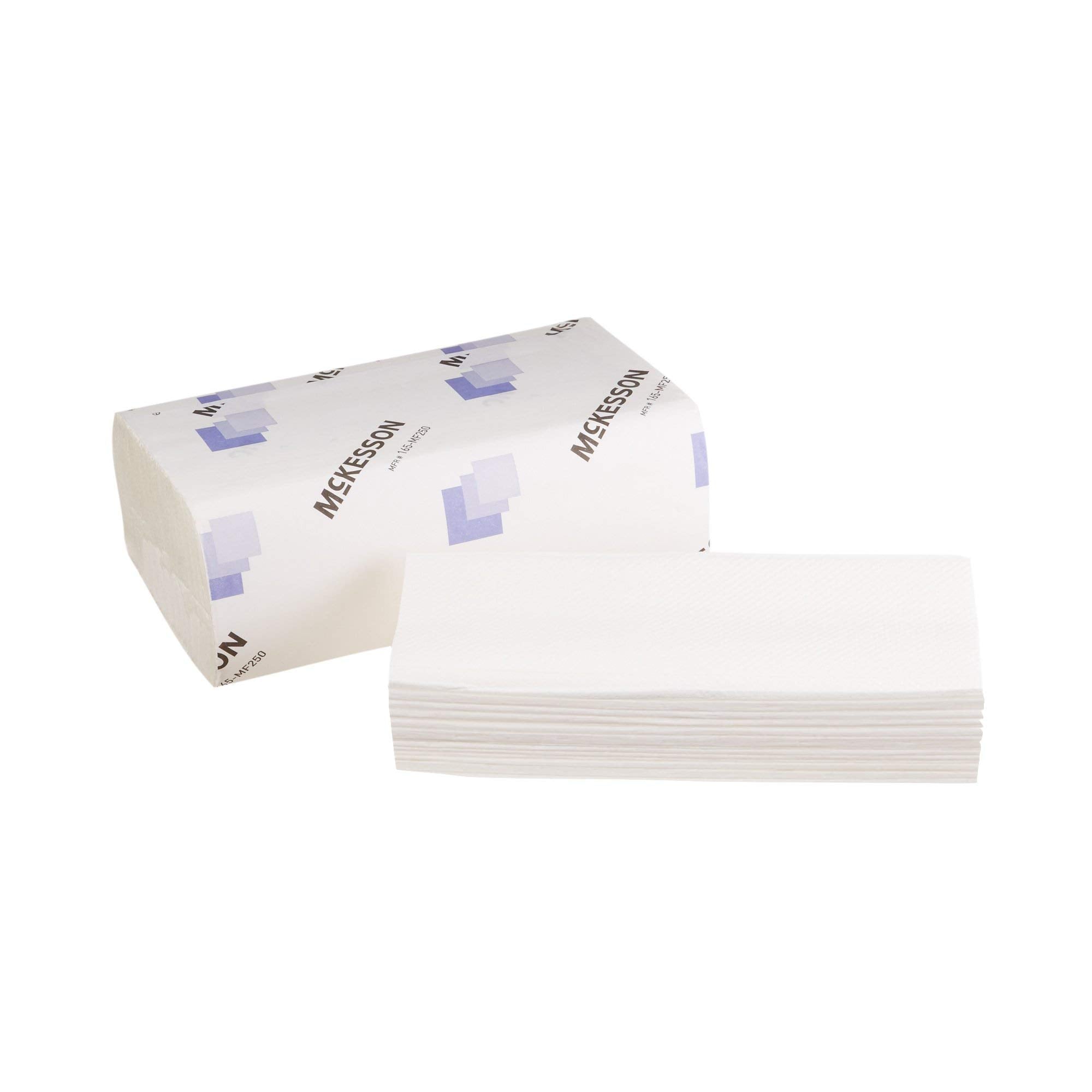 Mckesson Multi-Fold Paper Towels For Bathroom Or Kitchen, 1-Ply, White, 9.06 In X 9.45 In, 250 Towels, 1 Pack