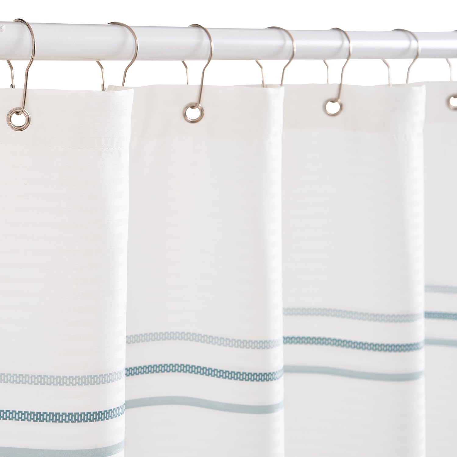 Jinchan Multi Blue And White Shower Curtain Ombre Fabric Shower Curtains For Bathroom Modern Striped Shower Curtain Waterproof I