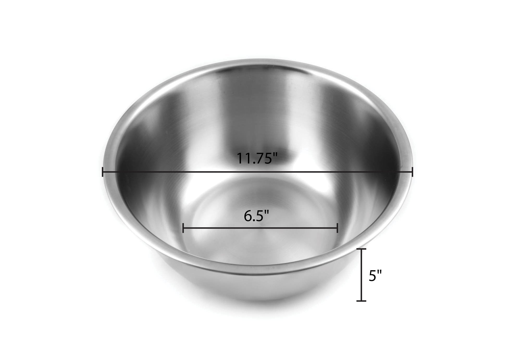 Fox Run  Stainless Steel  Mix Bowl Ss 8Qt  1 Each  11.75 x 11.75 x 5.5 inches  Metallic