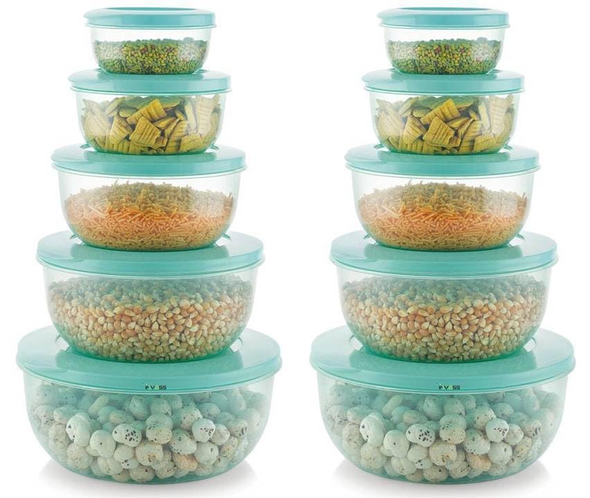 Invoss Freezer Safe Bpa Free Plastic Food Storage Containers For Glocery, Fruits, Vegetables, Cereals, Freezer Storage Container