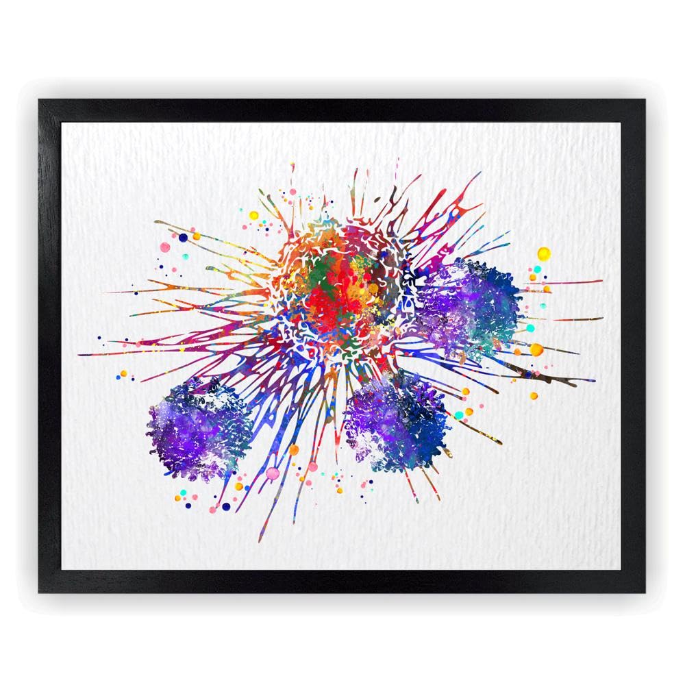 Dignovel Studios 8X10 Unframed T-Cells Immune Cells Medical Art Science Histology T Cell Attacking Cancer Art Oncology Immunolog