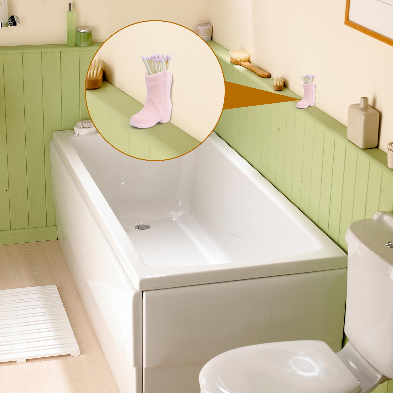 Cowboy Boot Match Holder With Striker - Coastal Home Ceramic Cowgirl Boot Decor Aesthetic Small Cute Matchstick Box Western Deco