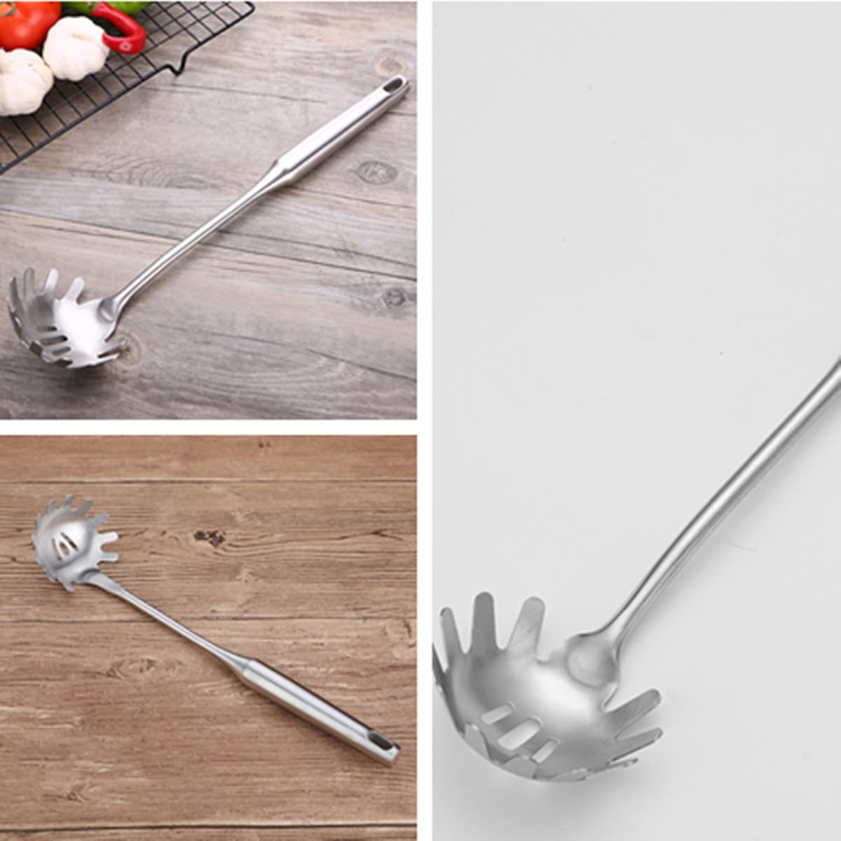 Beetoo Spaghetti Server Utensil, Pasta Server, Stainless Steel Pasta Spoon, Pasta Fork For Cooking Use
