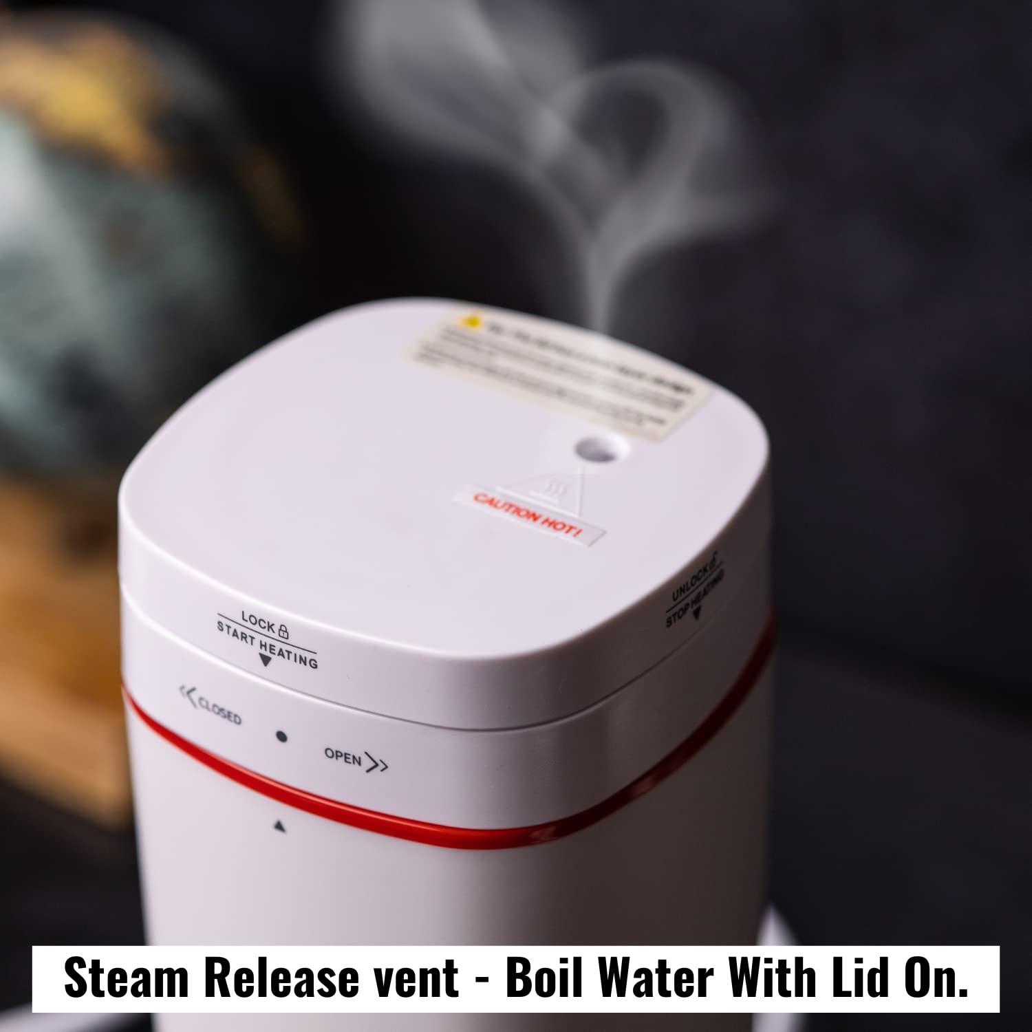 Instacuppa Portable Electric Kettle Travel Electric Water Bottle For Boiling Hot Water With Cool Touch Exterior, Automatic Shut