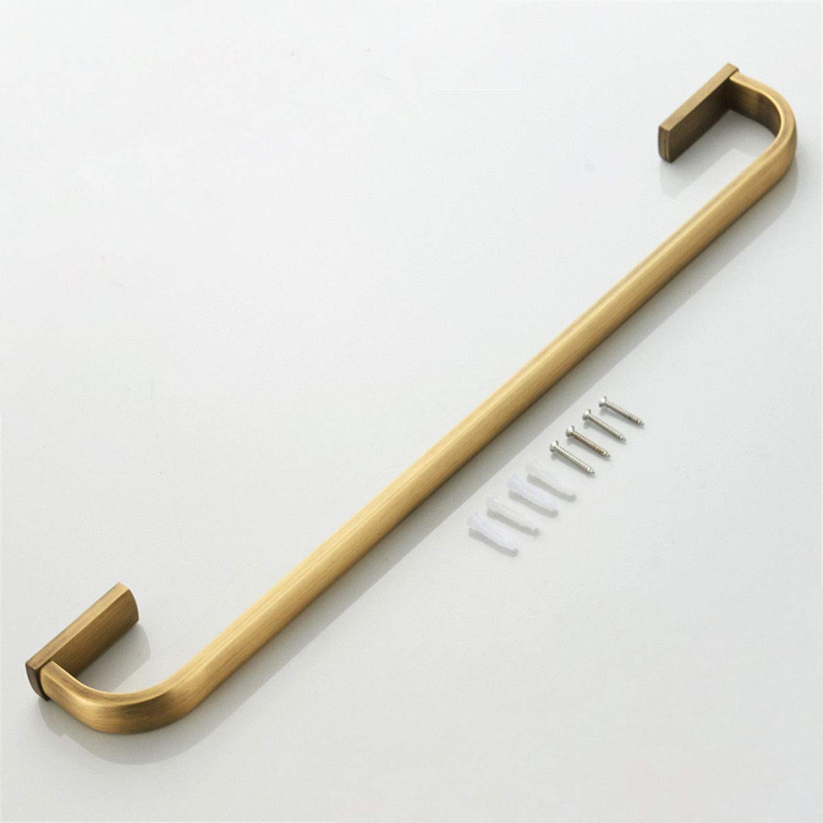 Flybath Towel Rail Bar Single Layer Brass Antique Holder Wall Mounted 57 Cm / 22.44 Inches, Brushed Bronze