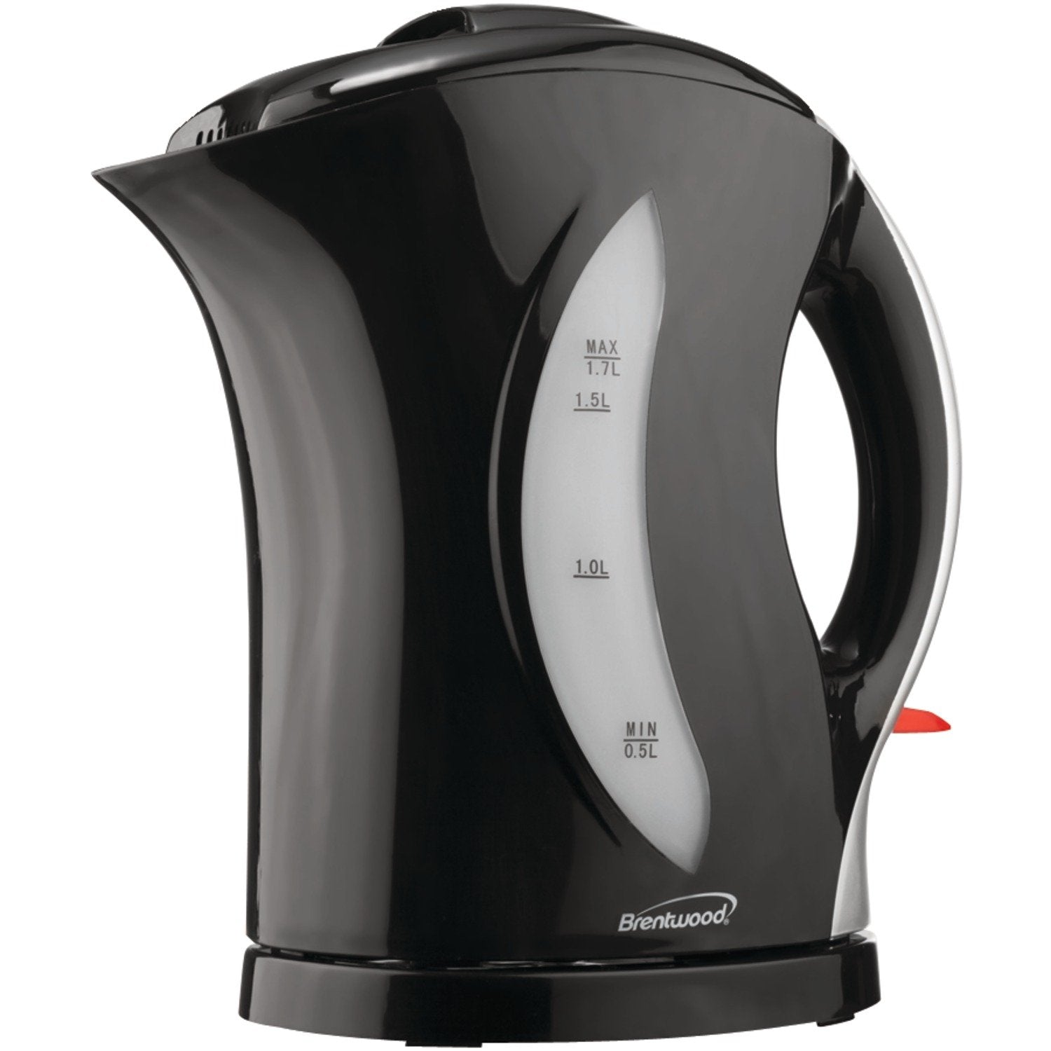 Brentwood Appliances KT-1618 1.7-Liter Cordless Plastic Tea Kettle, 1, Black
