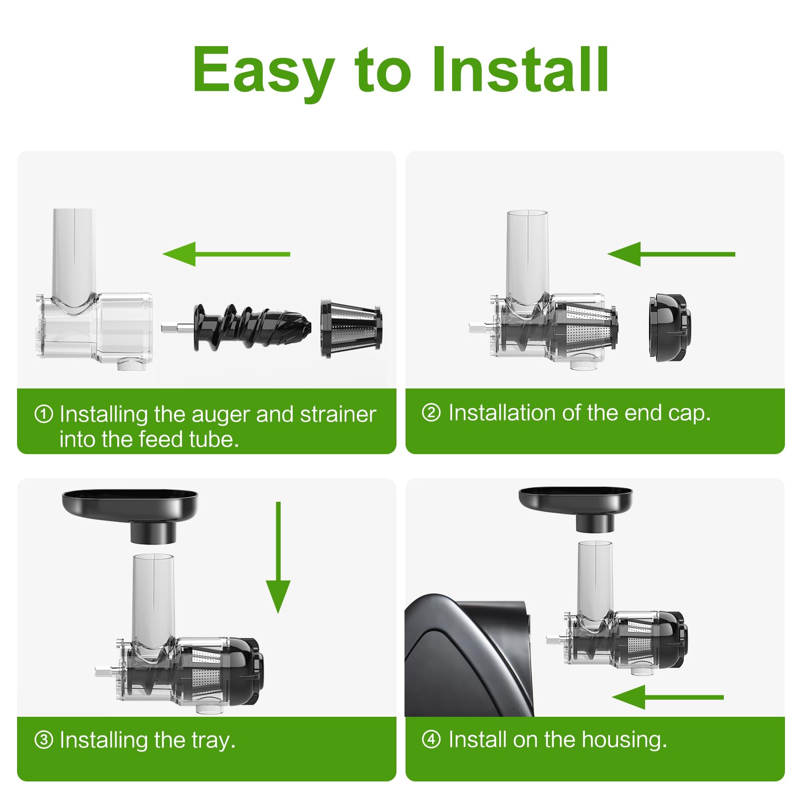 Juicer Machine  Aobosi Slow Masticating Juicer  Cold Press Juicer Machines with Reverse Function  Quiet Motor  High Juice Yield with Juice Jug & Brush for Cleaning  Black
