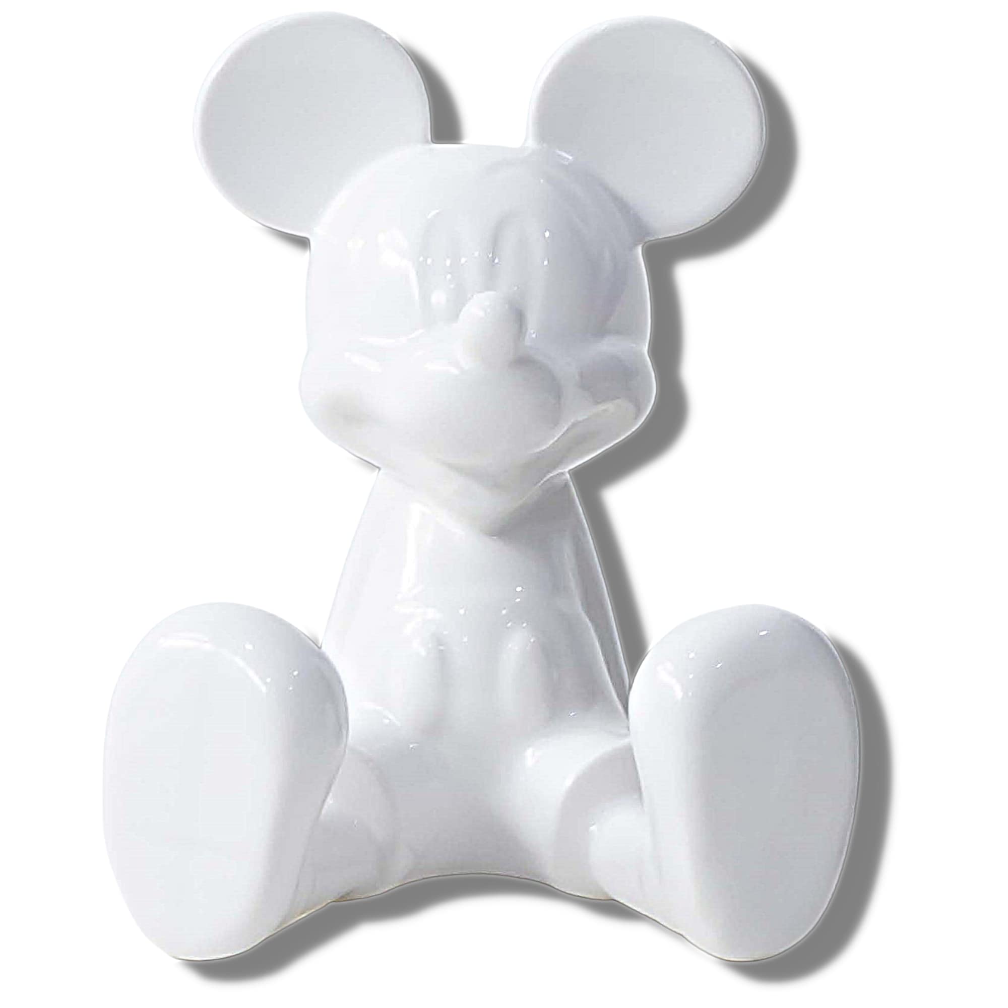 Jerry Leigh Sitting Mickey Mouse Black And White Salt And Pepper Shaker Set, Cute Disney Ceramic Shakers Kitchen Accessories And