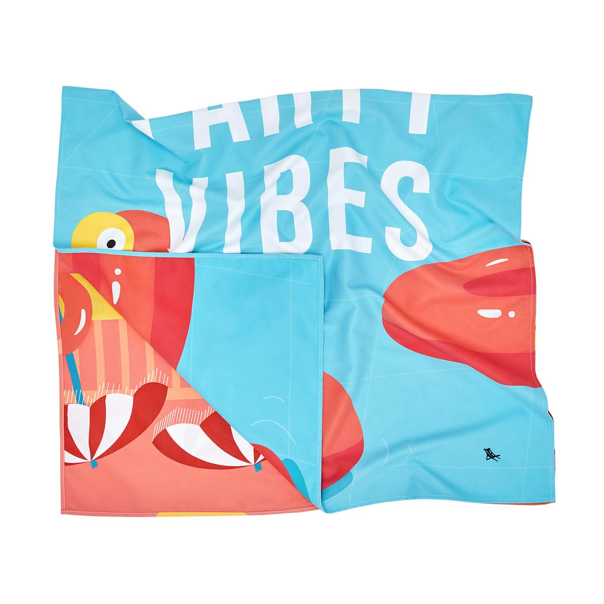 Dock & Bay Beach Towel - Quick Dry, Sand Free - Compact, Lightweight - 100% Recycled - Includes Bag - Pool Party Vibes - Large (