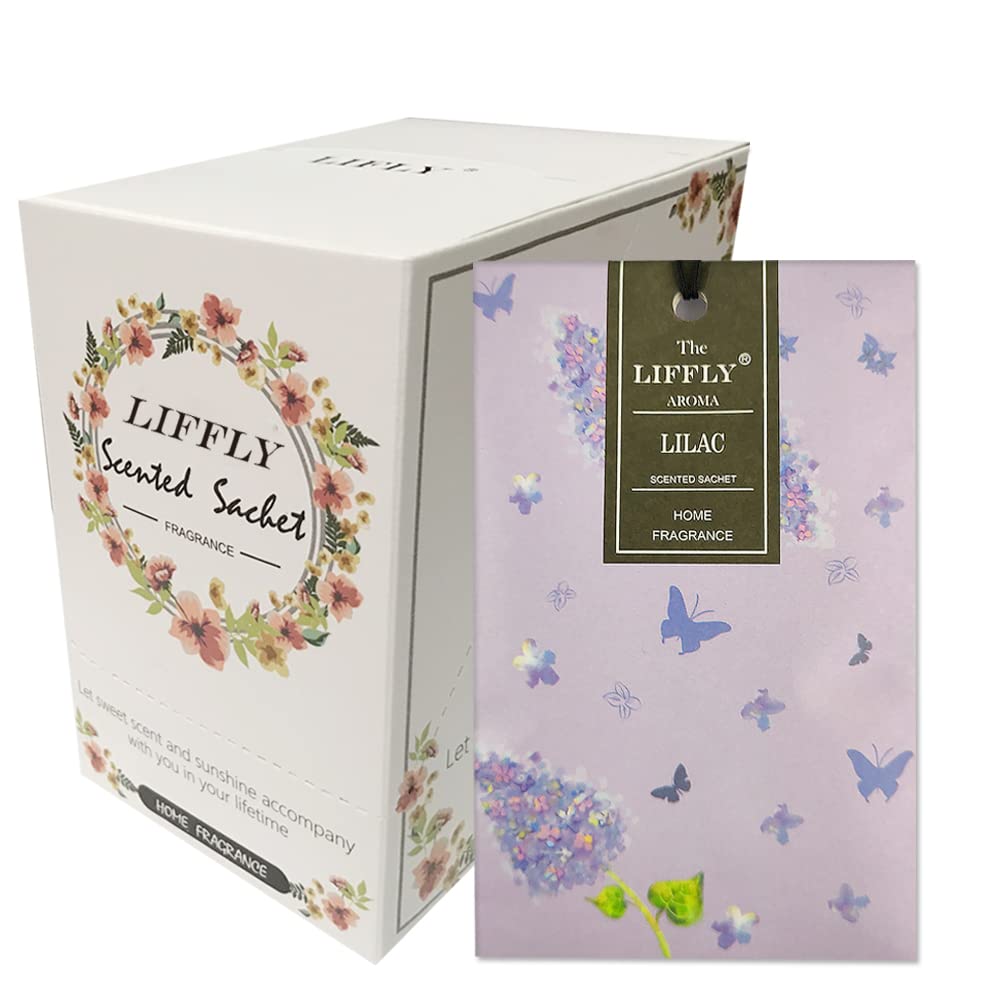 LIFFLY 14 Packs Lilac Scented Sachets Bag for Drawers and Closets