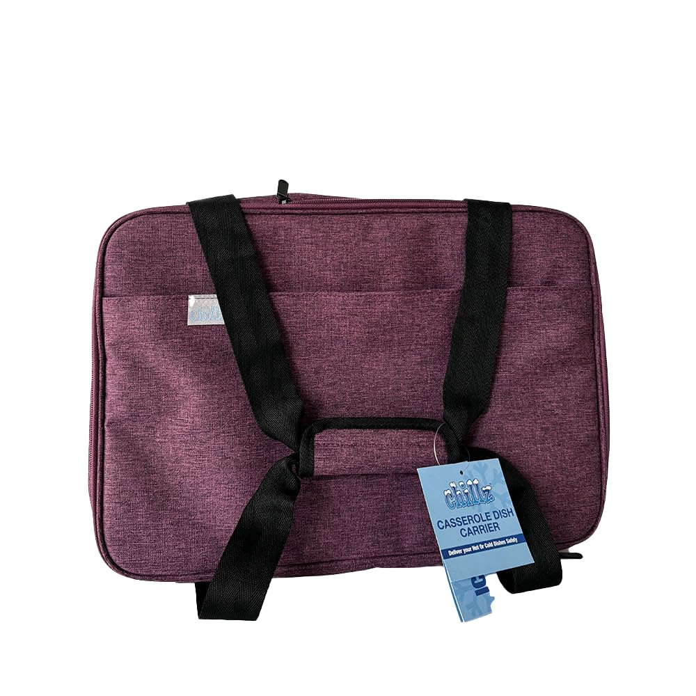CHILLZ Casserole Carrier with One 24 Cell Wrap  Purple