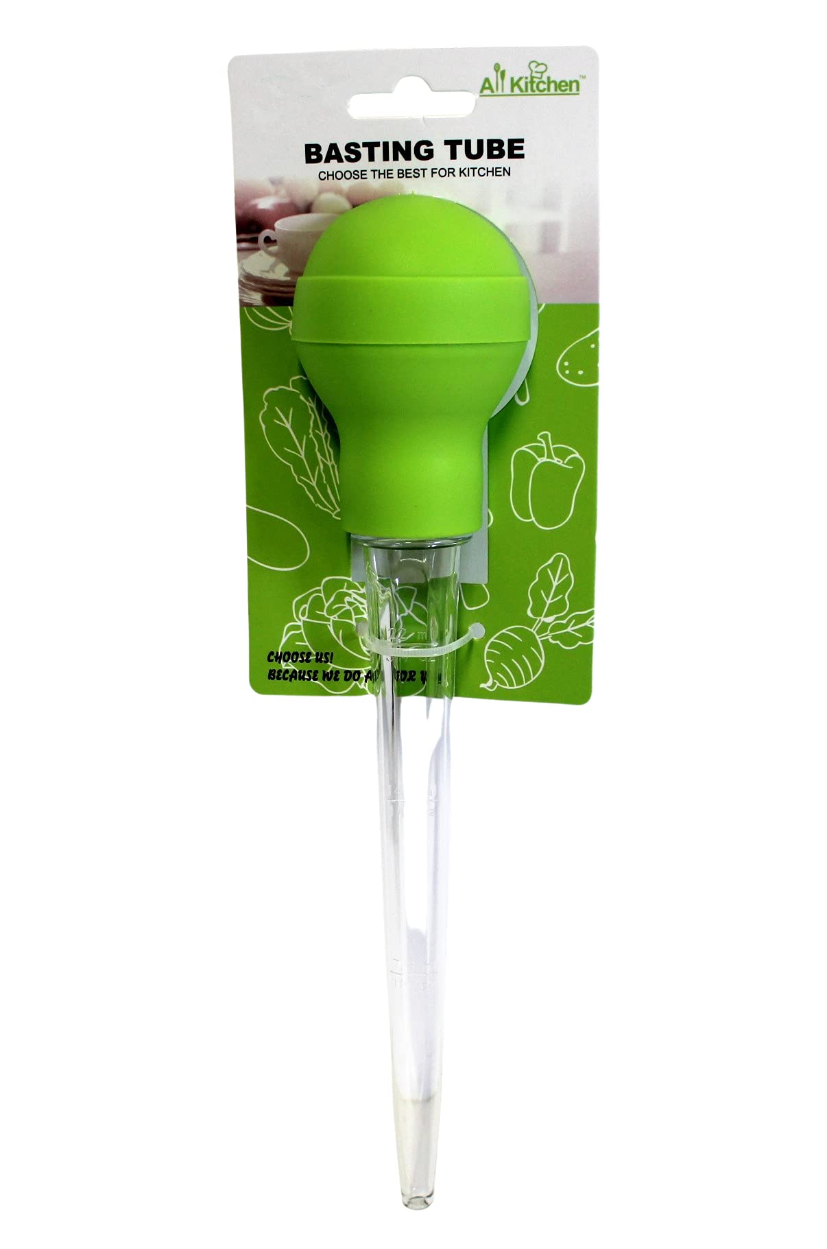10.5 Inch Turkey Baster For Keeping Meat Moist And Full Of Flavor (Green)