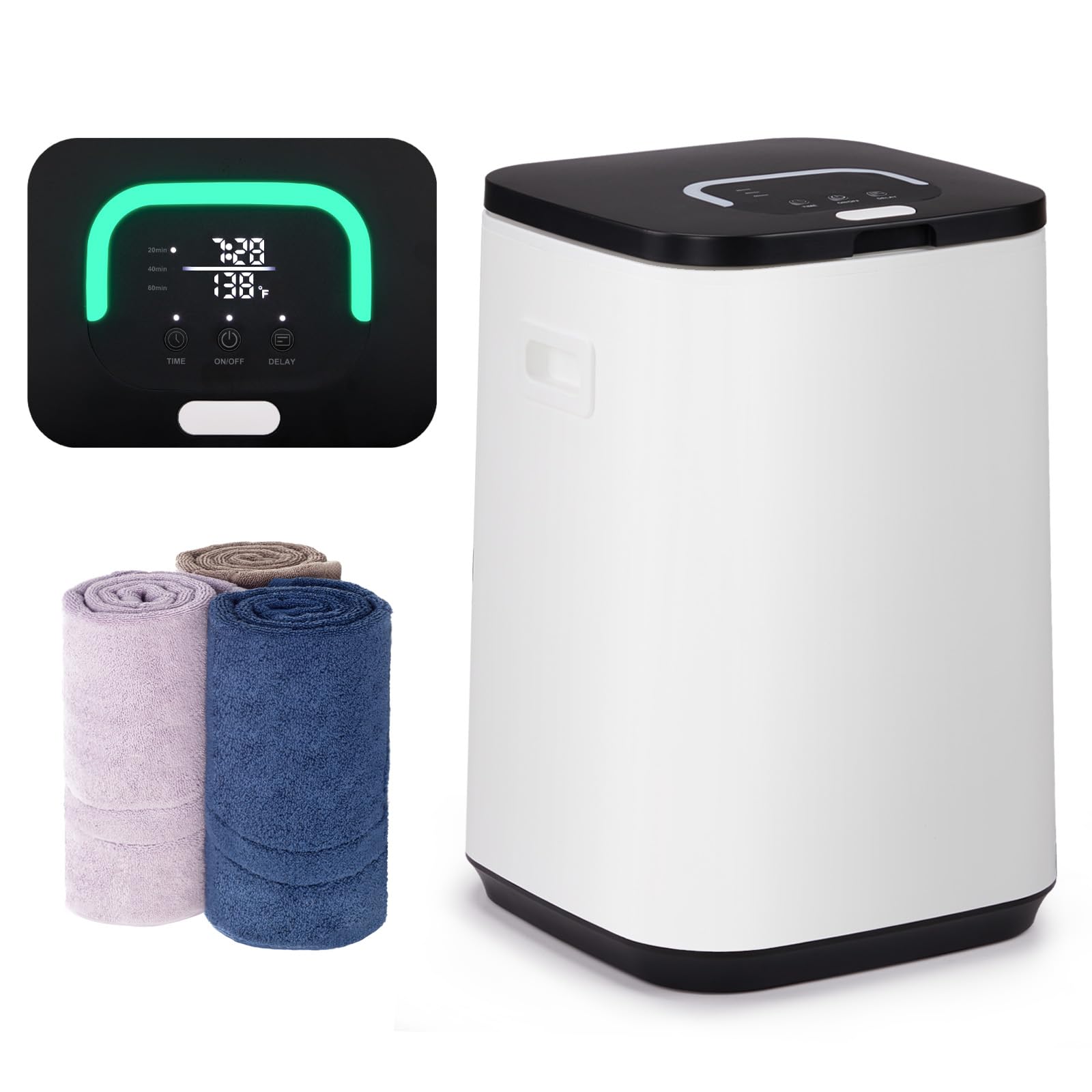 Winado Towel Warmer Bucket Style, Large Towel Heater With Adjustable Timer, 24H Delayed Appointment, Fragrance Holder, Auto Shut