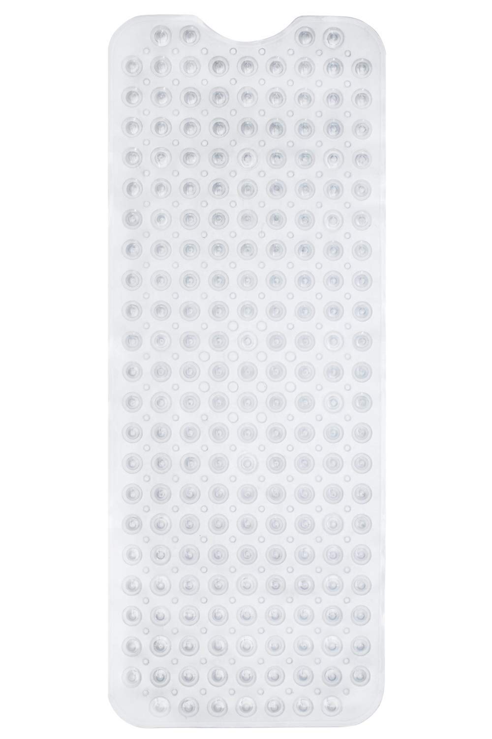 Enkosi Clear Bath Mat Non Slip With Secure Suction Cups - Large Non Slip Bathtub And Shower Mat - Extra Long 40 X 16 Inch Bathro