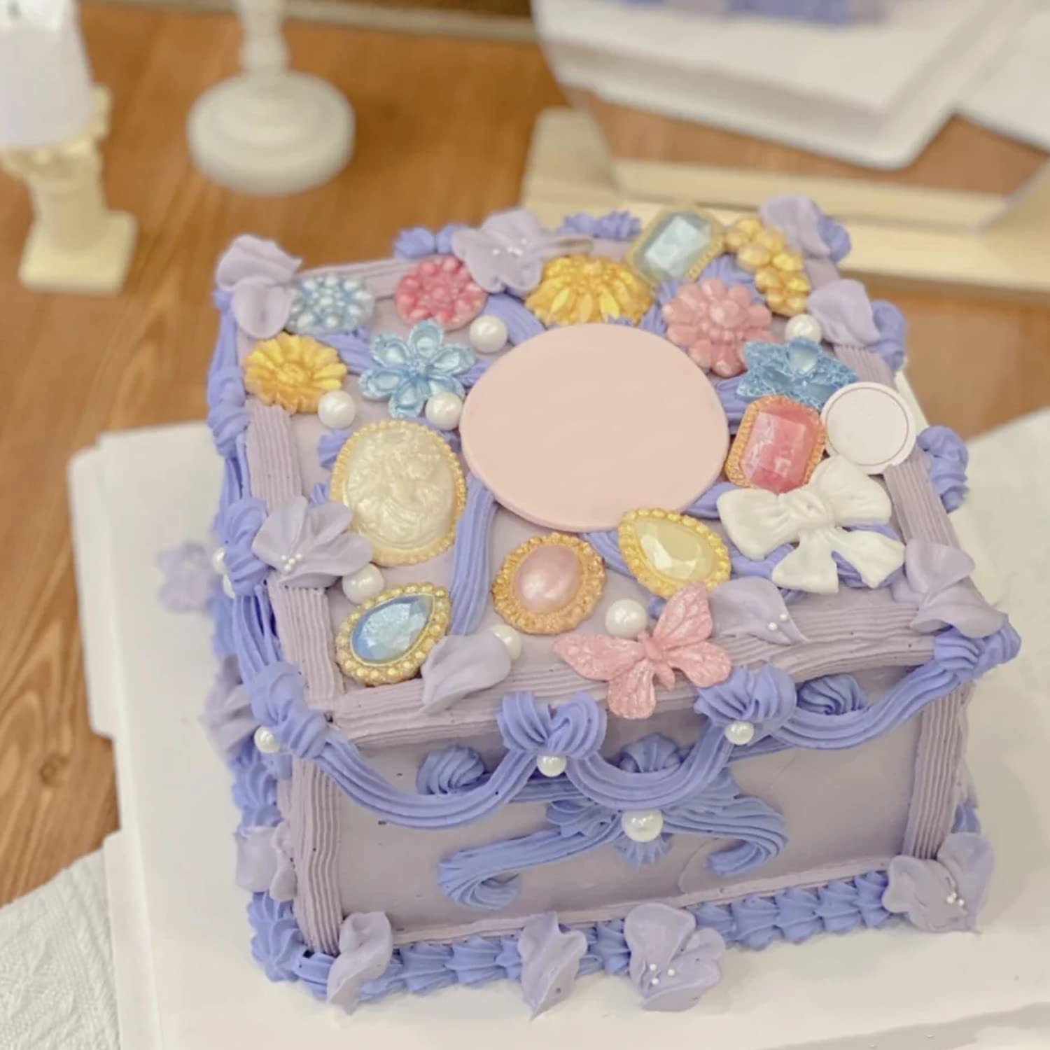 Miyahouse Mini Gems Silicone Mold Pearl Diamond Brooch Silicone Fondant Broach Mold For Cake Decoration Cupcake Topper Candy Cho