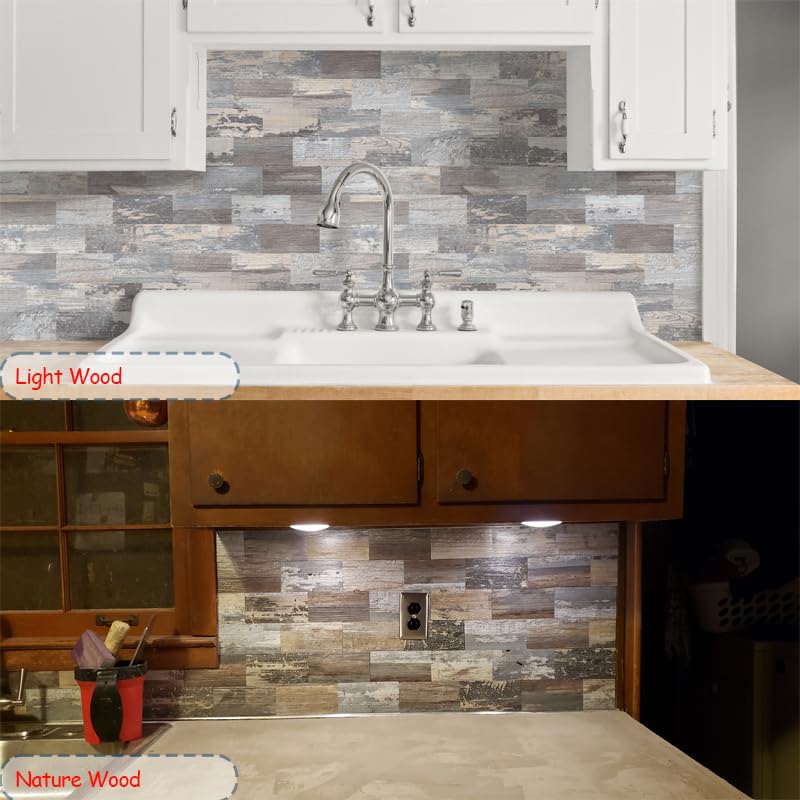 Yipscazo 2025 New Upgrade Peel and Stick backsplash 3 x 6 Inches 3D PVC Backsplash Wall Tile, Stick on Backsplash Tile for Kitch