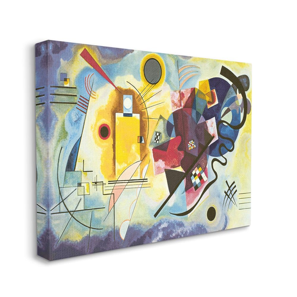 Stupell Industries Classic Abstraction Yellow Red Blue, Design By Wassily Kandinsky Canvas Wall Art, 24X30
