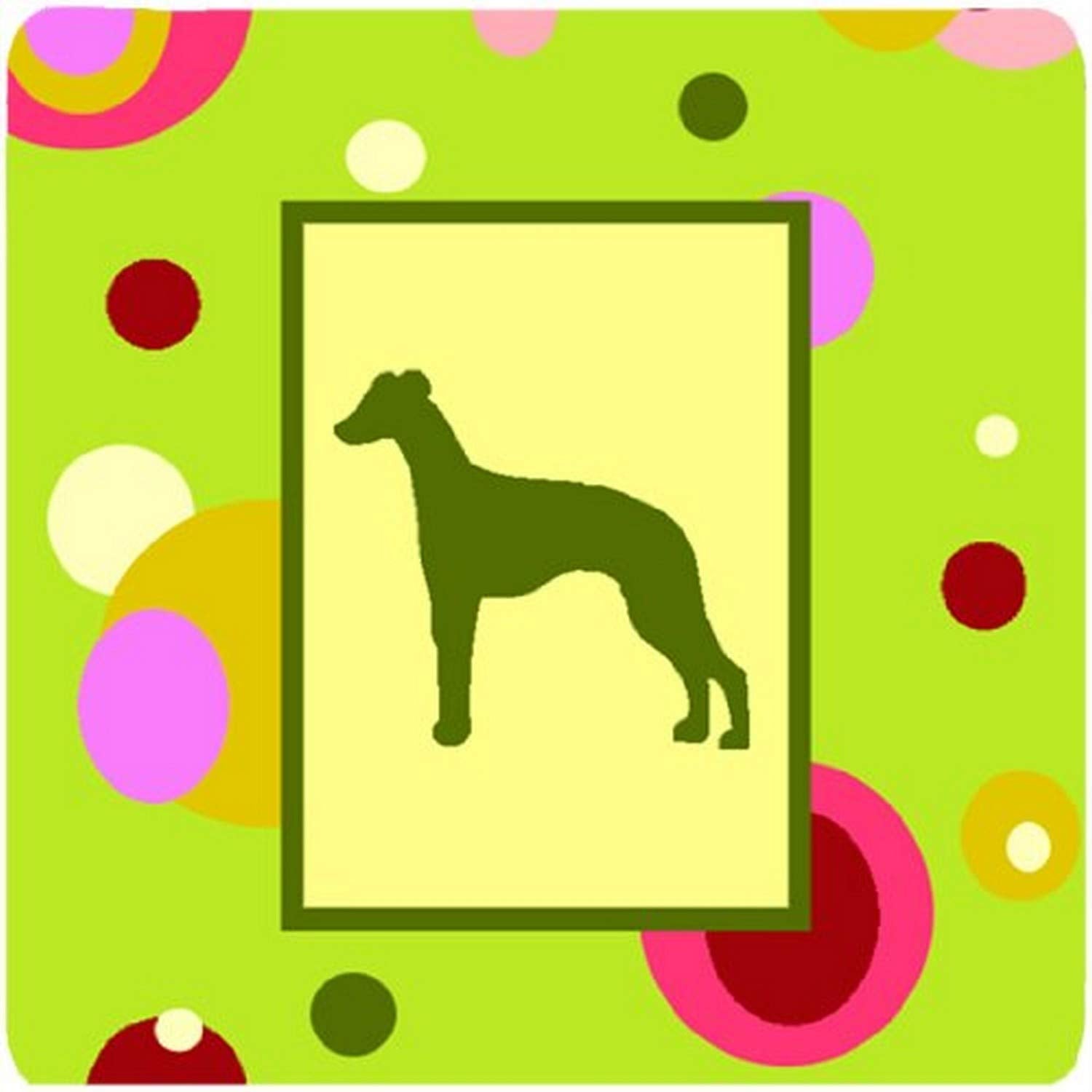 Carolines Treasures Whippet Foam Coasters (Set of 4), 3.5 H x 3.5 W, Multicolor