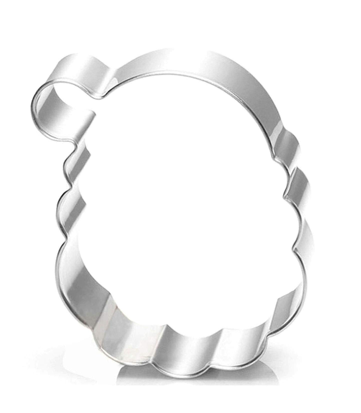 Wjsyshop Santa Claus Face Cookie Cutter Stainless Steel