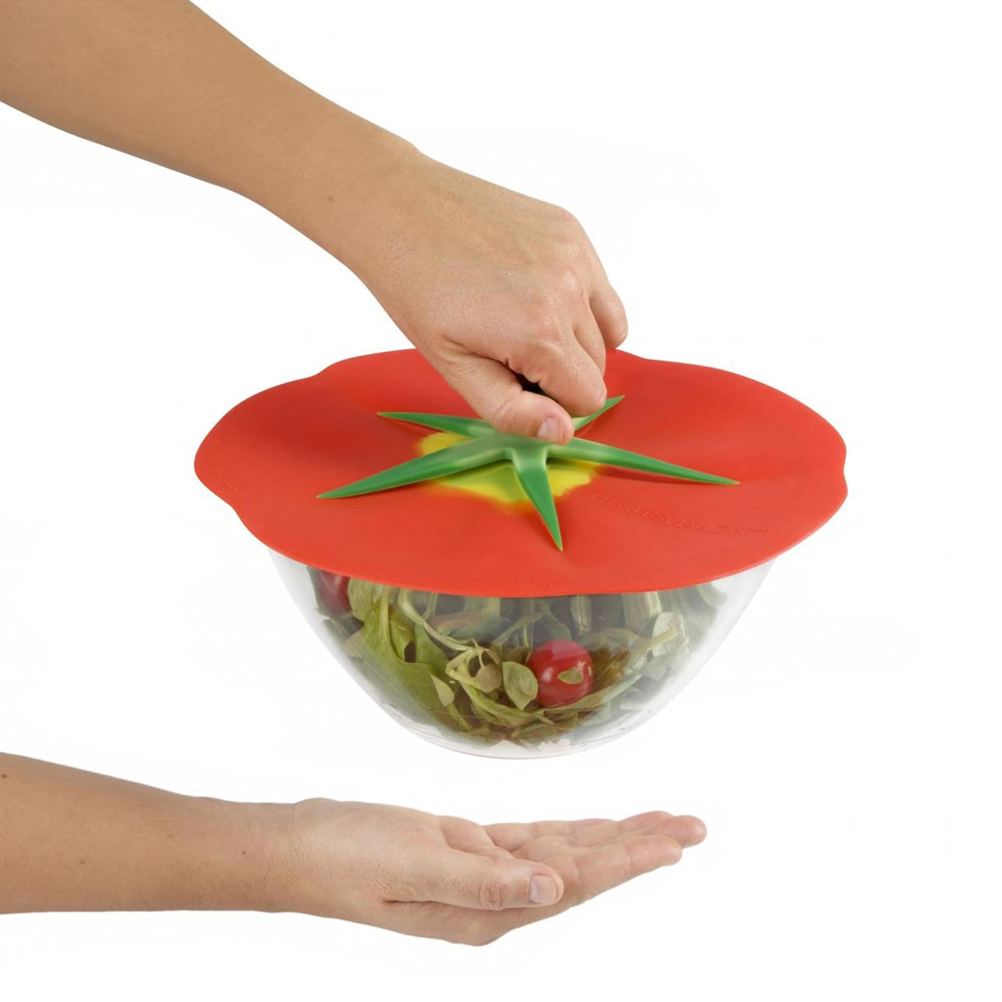 Charles Viancin - Tomato Silicone Lid For Food Storage And Cooking - 6''/15Cm - Airtight Seal On Any Smooth Rim Surface - Bpa-Fr