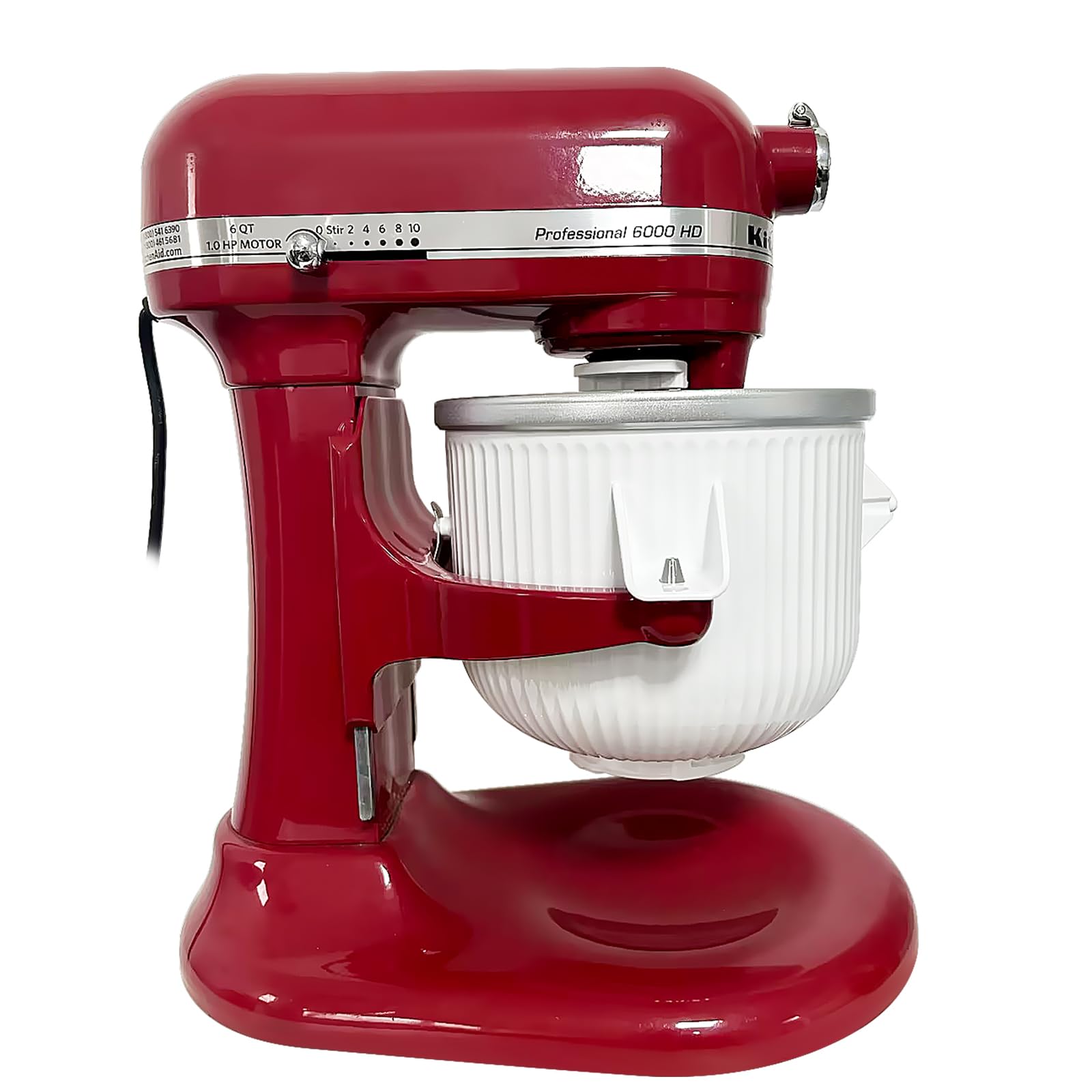 Gdrtwwh Ice Cream Attachment for Kitchenaid Stand Mixer Ice Cream & Sorbet Gelato Maker Fits Kitchenaid 4.5-5Qt Stand Mixer and 5-6-7Qt Bowl-Lift(Dishwasher Safe)