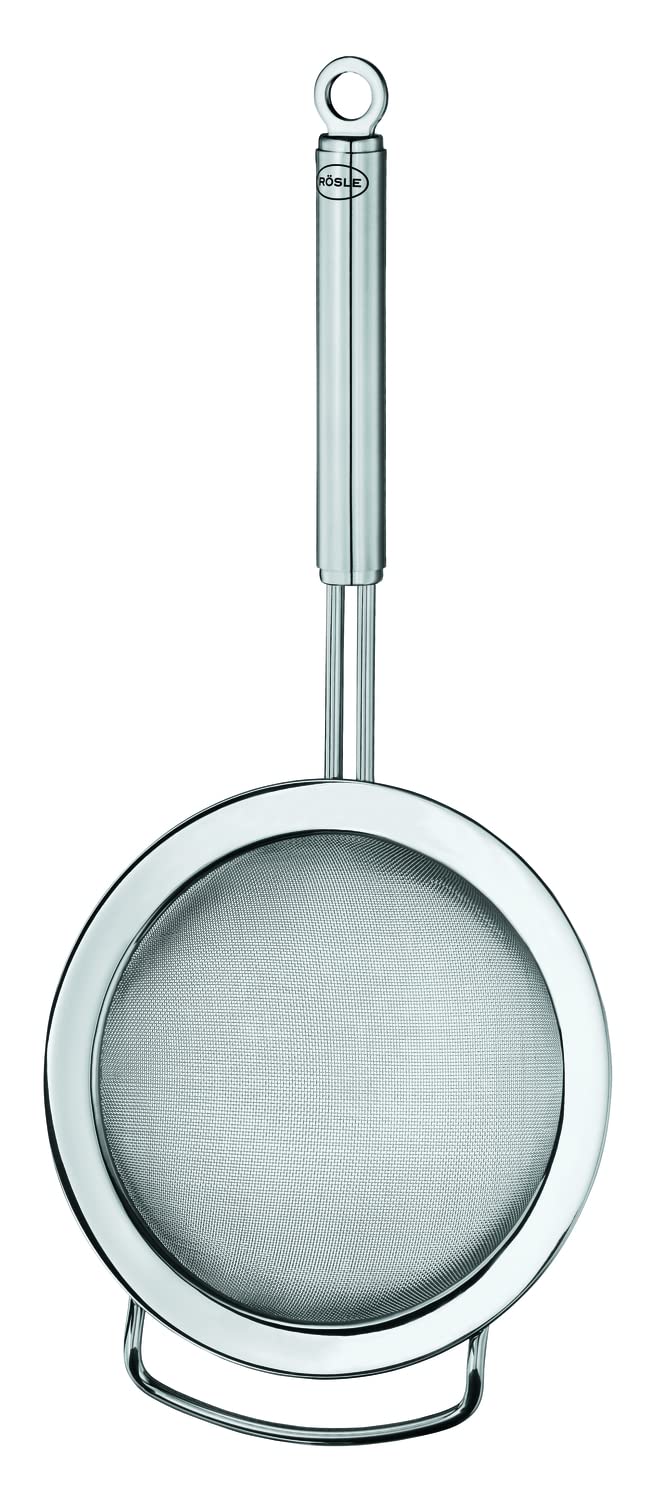 Rsle Stainless Steel Round Handle Kitchen Strainer, Fine Mesh, 7.9 Inch