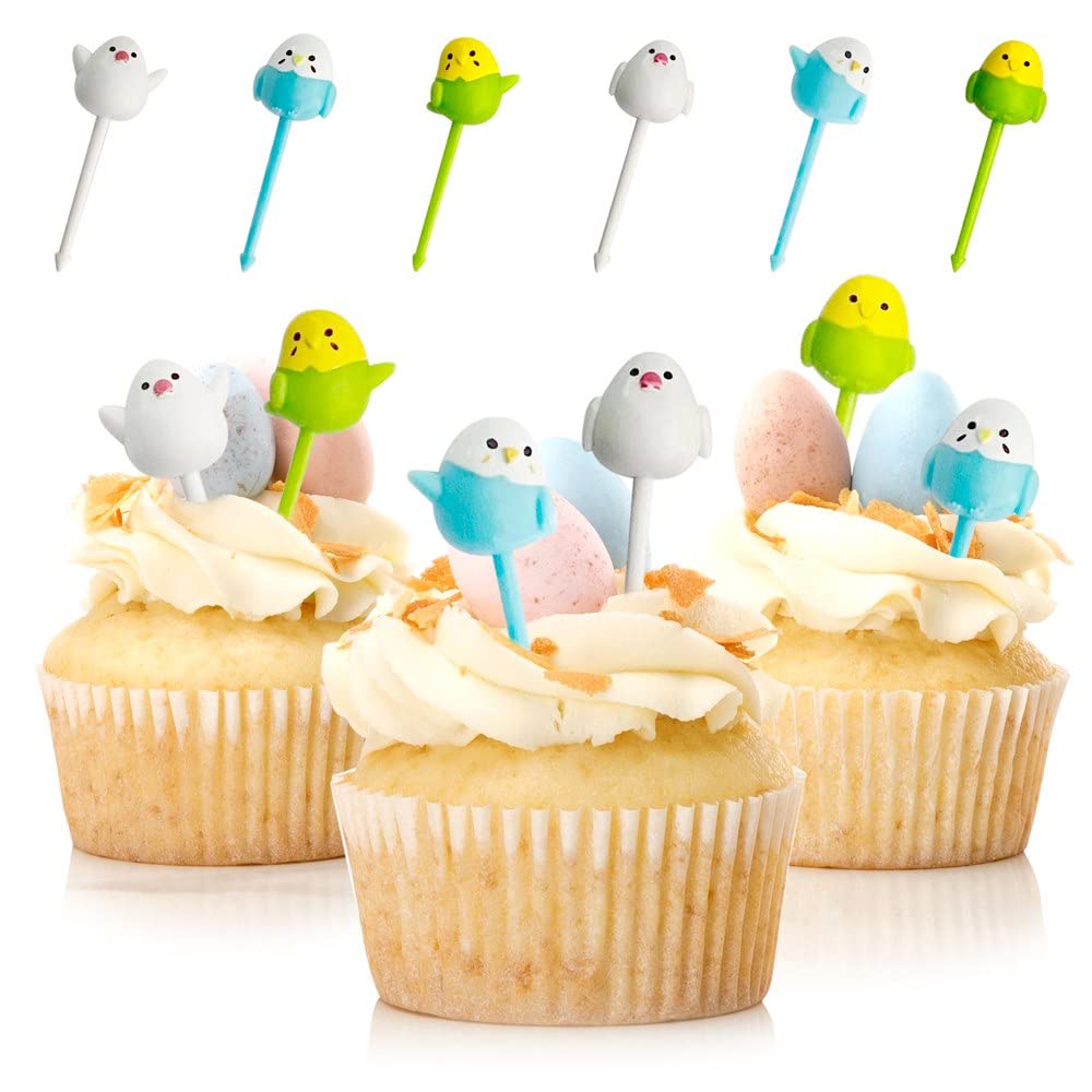 Get Fresh Animal Food Picks For Kids - 18-Pcs Cute Bird Fruit Food Picks Set For Kids Toddlers Lunch Box Decoration - Animal Ben