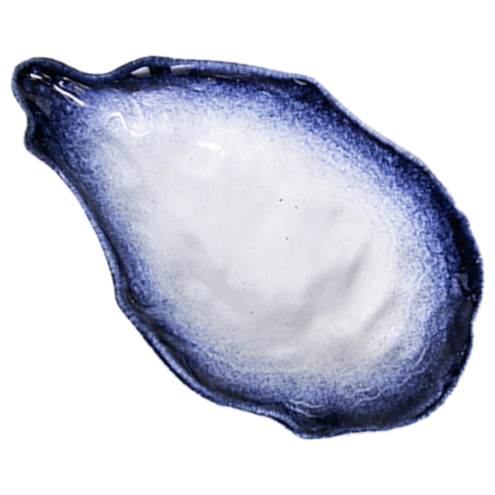 BESTOYARD Irregular Shape Oyster Shell Serving Plate 7.5 Inch Porcelain Food Tray Light Blue Color Fruit Dish Household Snack Di