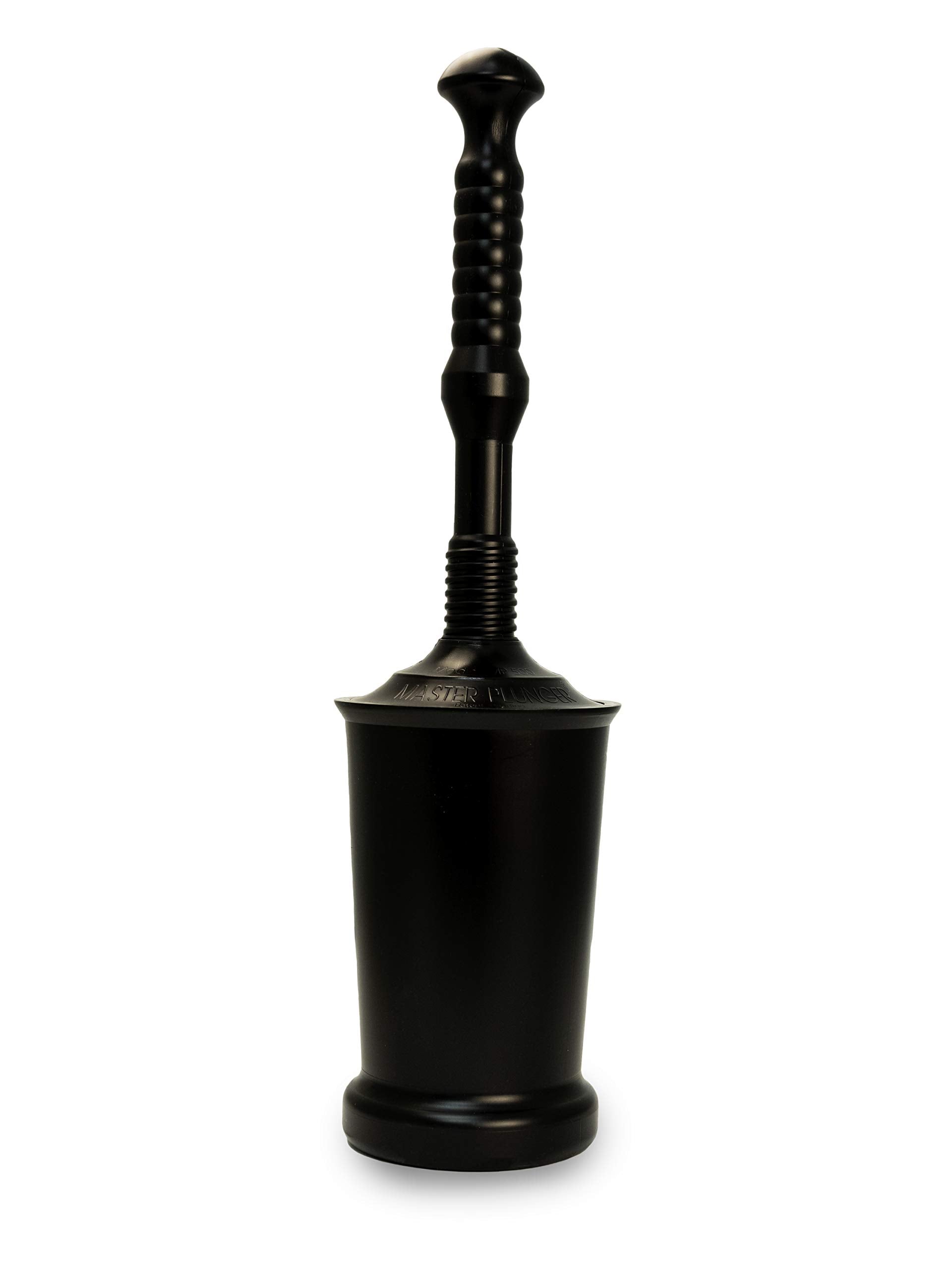 Master Plunger Mp500-3Tb Heavy Duty Bathroom Toilet Plunger Kit With Tall Bucket. Equipped With Air Release Valve, Black