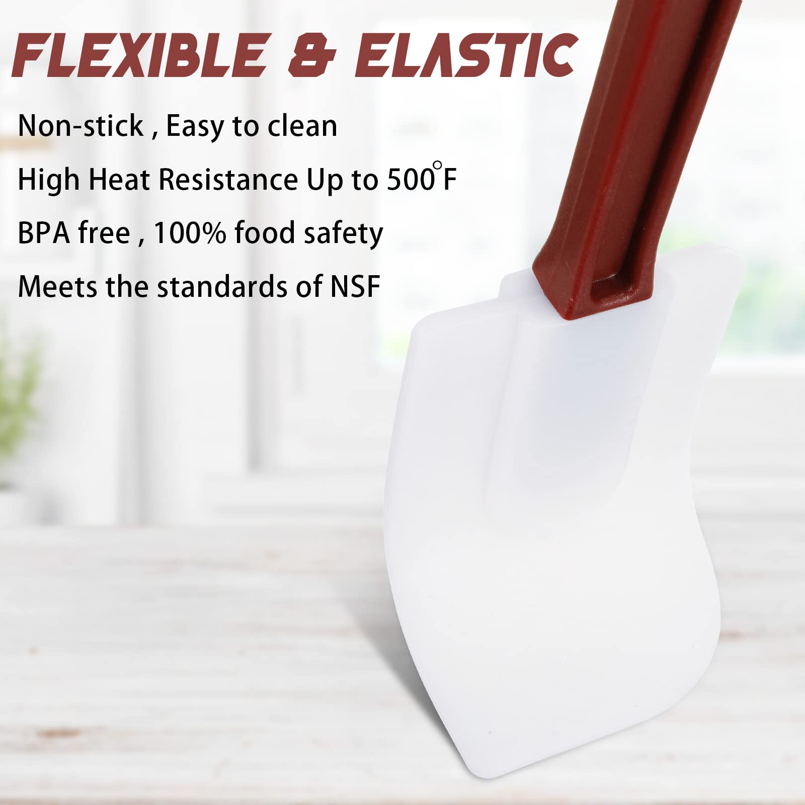 Set Of 3 Commercial Silicone Spatulas For Cooking High Heat Resistant Silicone Scraper Commercial Baking Spatula For Kitchen Coo