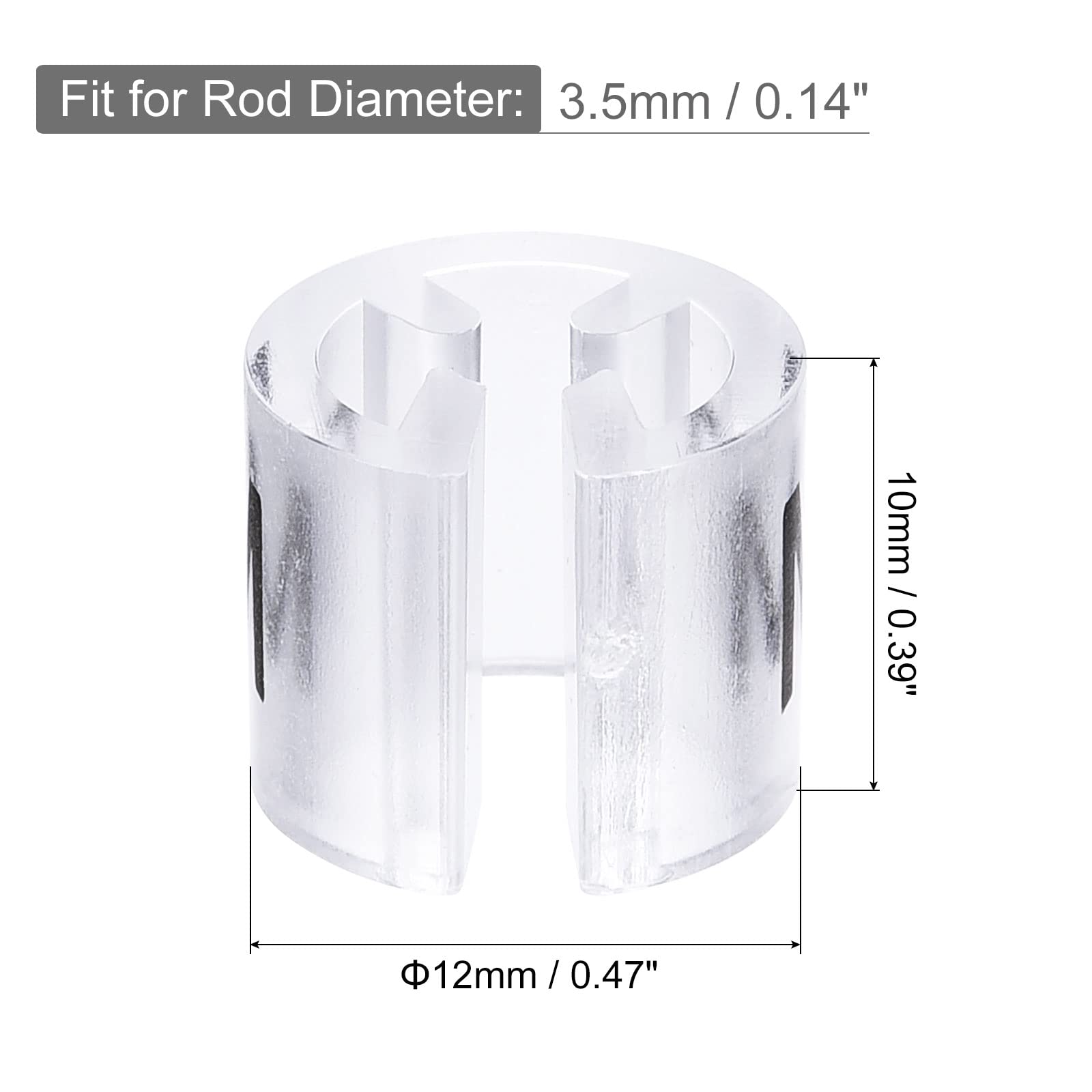 Meccanixity Clothes Hanger Marker M Fit 3.5Mm Rod For Garment Color Coding Clear Count 100