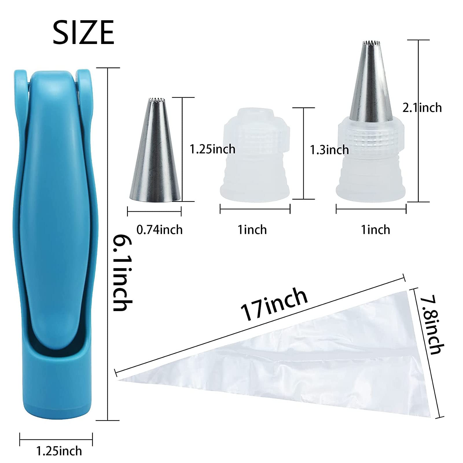 Pastry Diy Cake Decorating Pen, Hsxxf Icing Piping Tool Kit With 4 Different-Shaped Nibs, 4 Nozzles Decorative Bag, 2 Coupler Fo