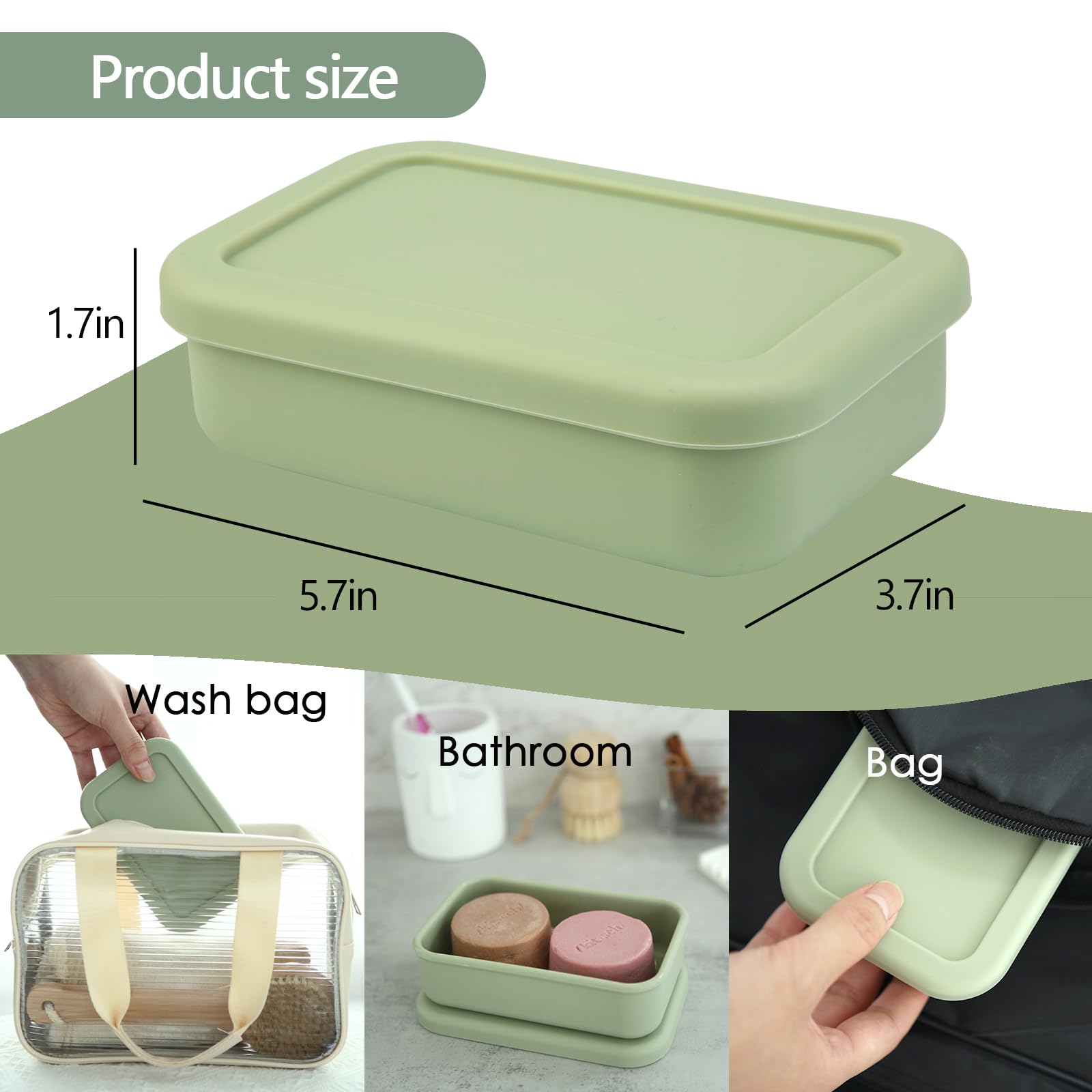 Travel Soap Container, Leakproof Soap Case, Large Shampoo Bar Case, Leakproof Soap Box With Draining Layer, Slip-Resistant Porta