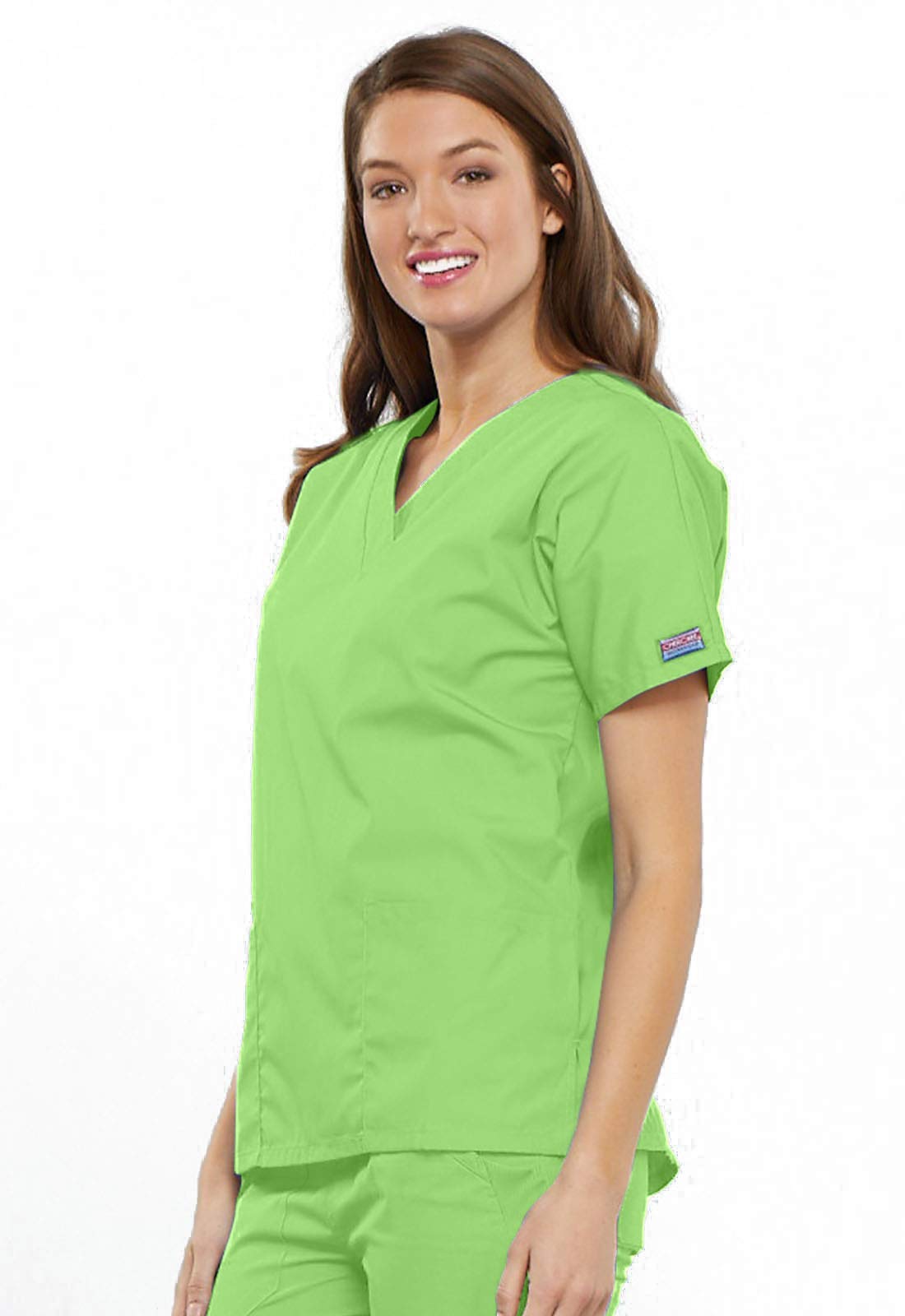 Scrubs For Women Workwear Originals V-Neck Top Plus Size 4700, 5Xl, Lime Green