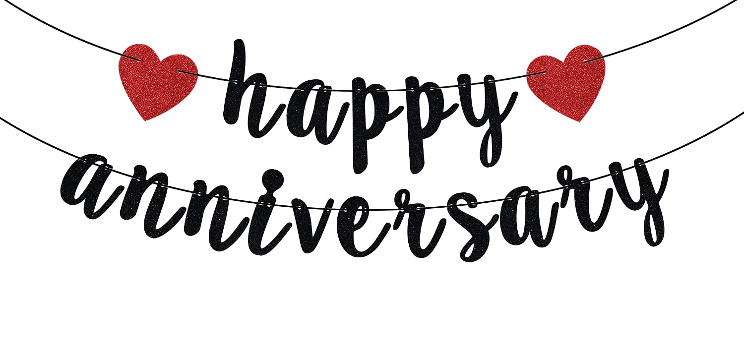 Happy Anniversary Banner, Anniversary Party Decorations, We Still Do, Happy Wedding Anniversary Party Decoration Supplies Black