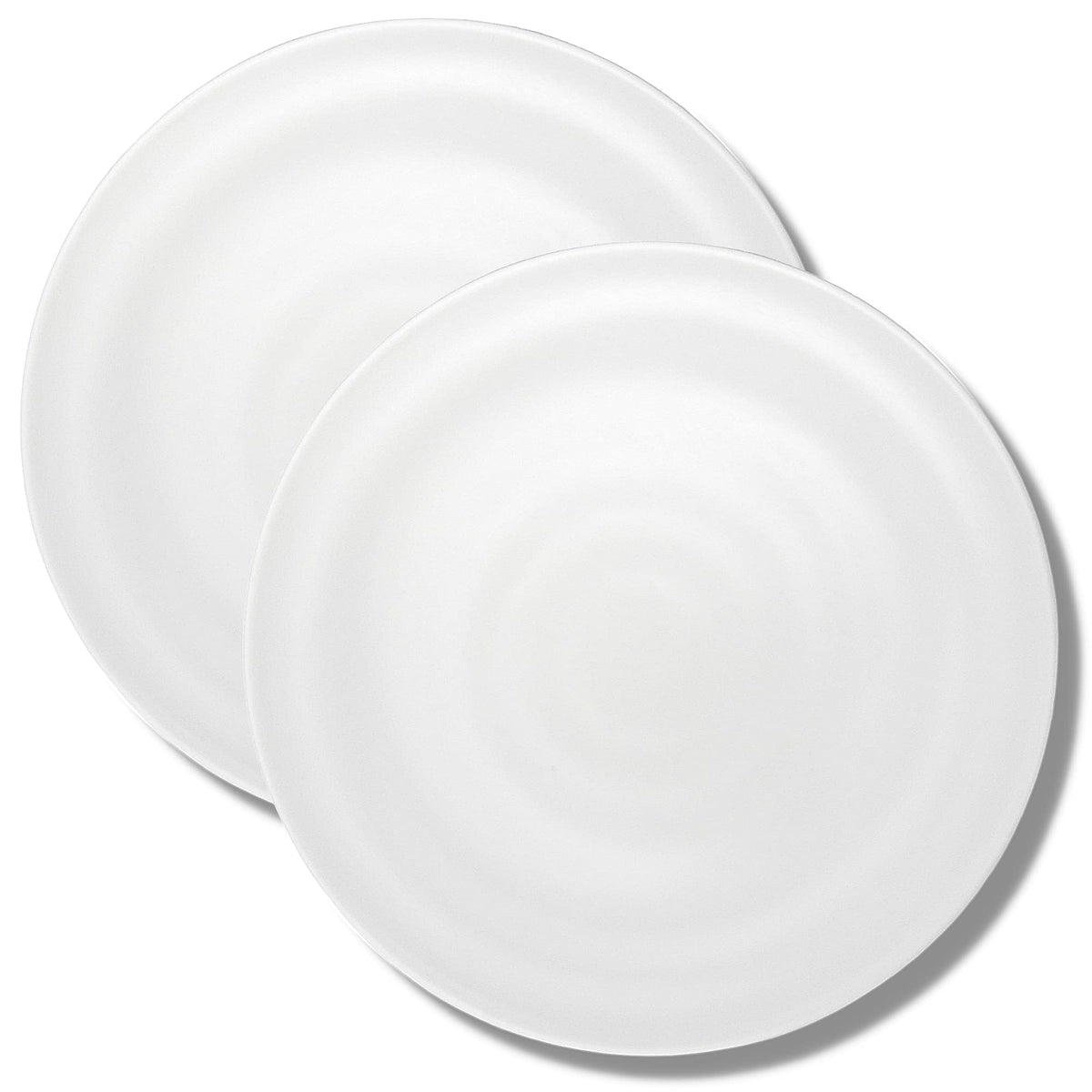 Needzo White Round Melamine Dinner Plate Set, Circular Rehearsal Dinner Plate For Weddings And Events, Kitchenware Gifts For New