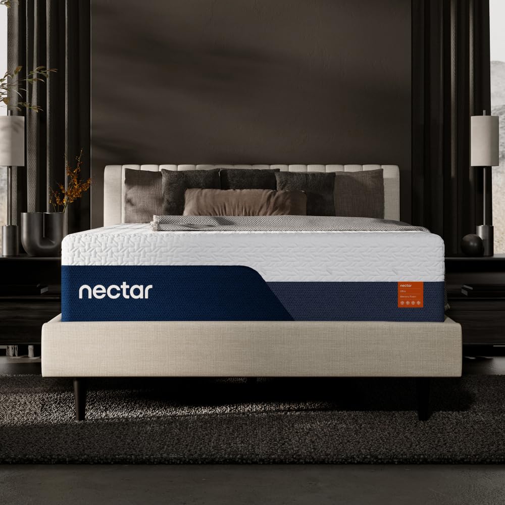 Nectar Ultra 15King Mattress - Medium Firm - Cooling Fibers & Temperature Regulating Material - 4Pressure Relief Layer - Zoned E