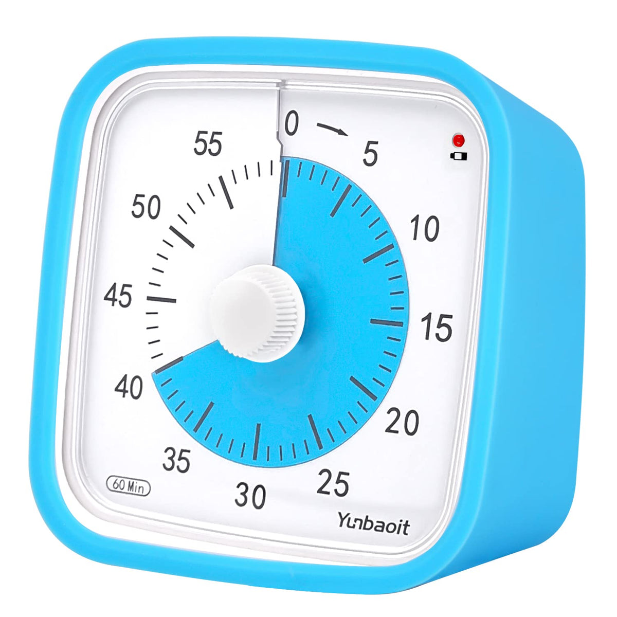 Yunbaoit Upgraded Visual Timer With Protective Case 60 Minute Countdown Timer For Kids With Low Power Indicator Light Clock Time