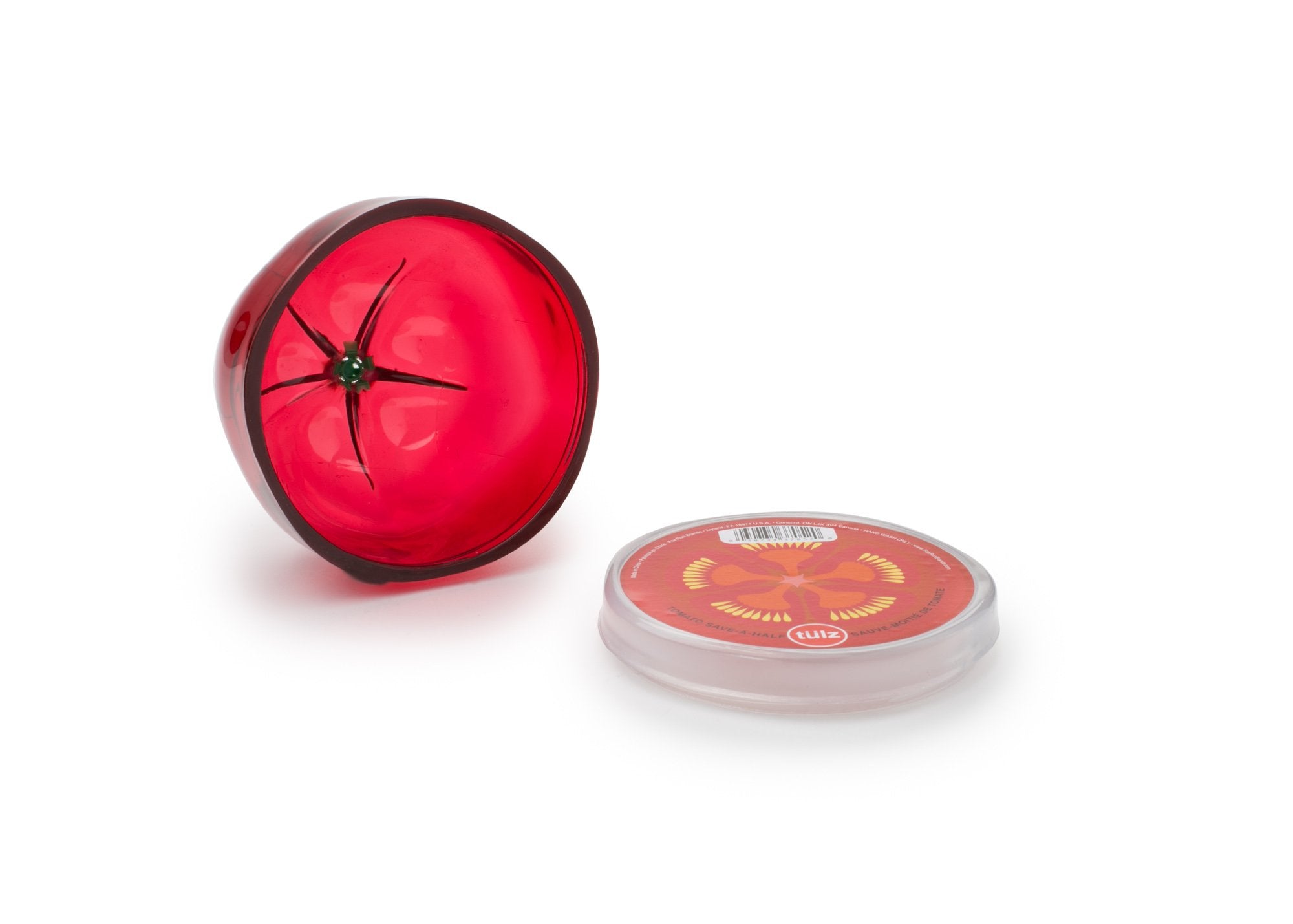 Tulz Tomato Save-A-Half, 4 X 4 X 3 Inches, Red