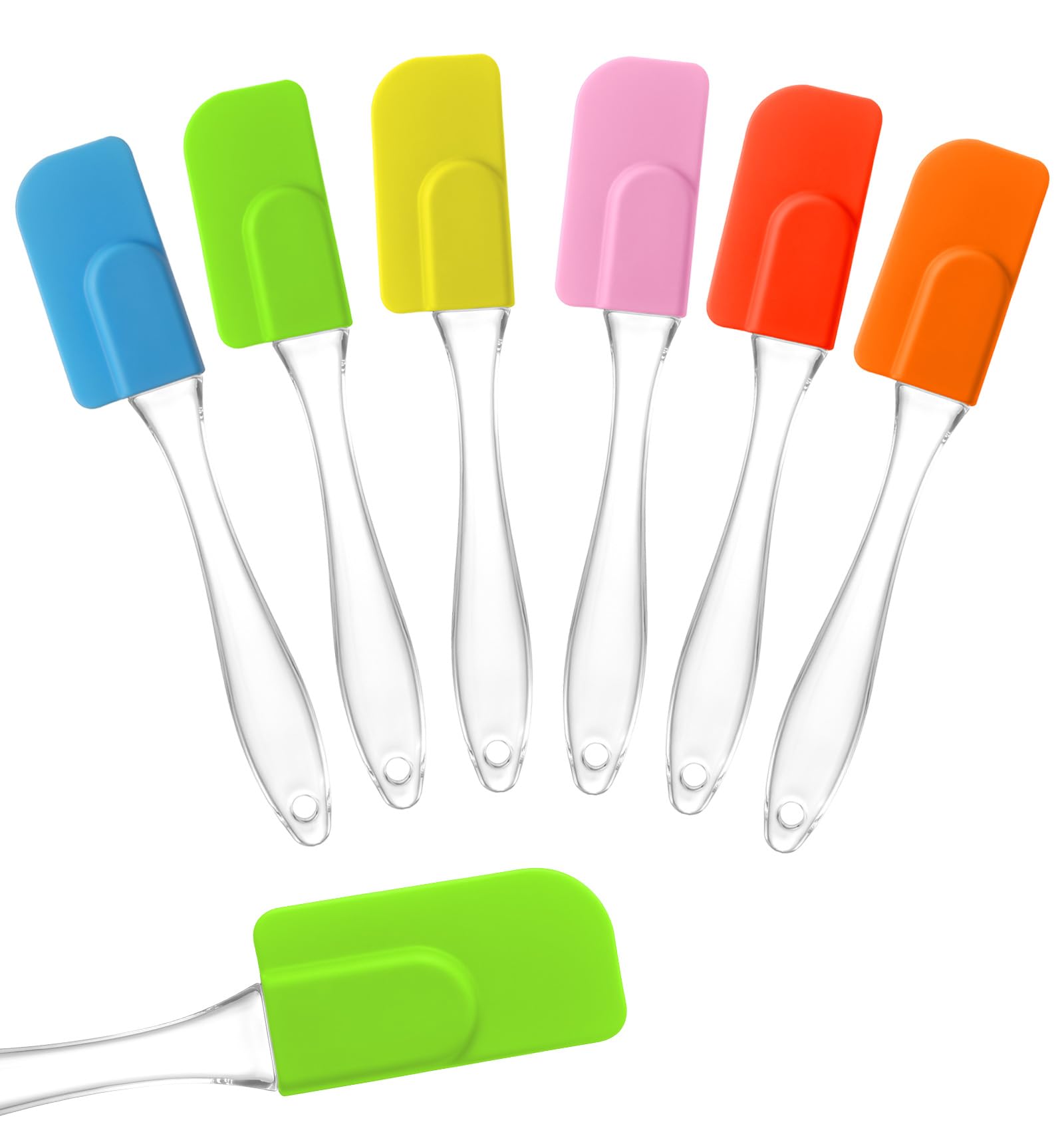 6 Pcs Mini Silicone Spatulas, Small Spatulas Silicone Heat Resistant